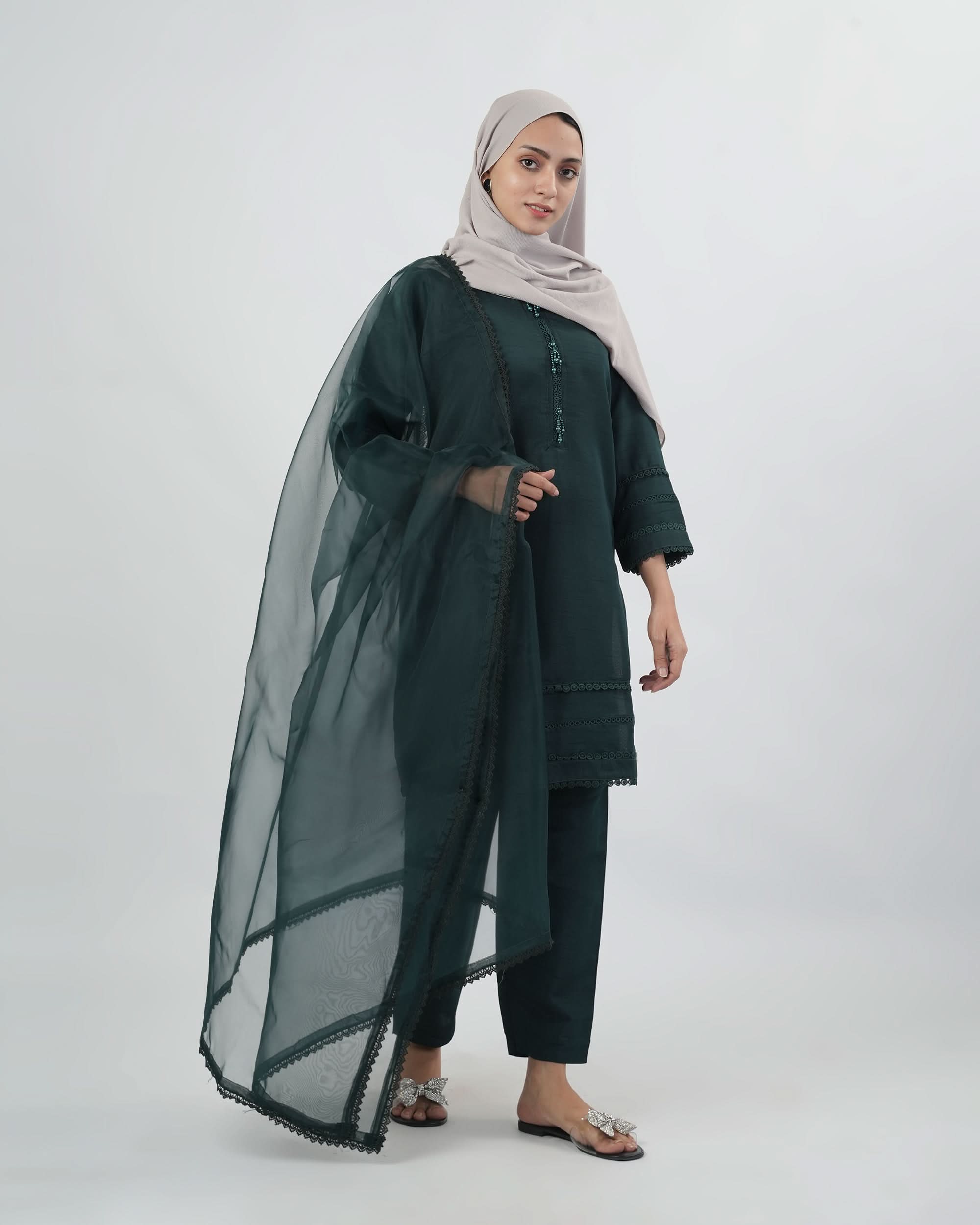 Valuables Women Raw Silk 3Pcs Suit