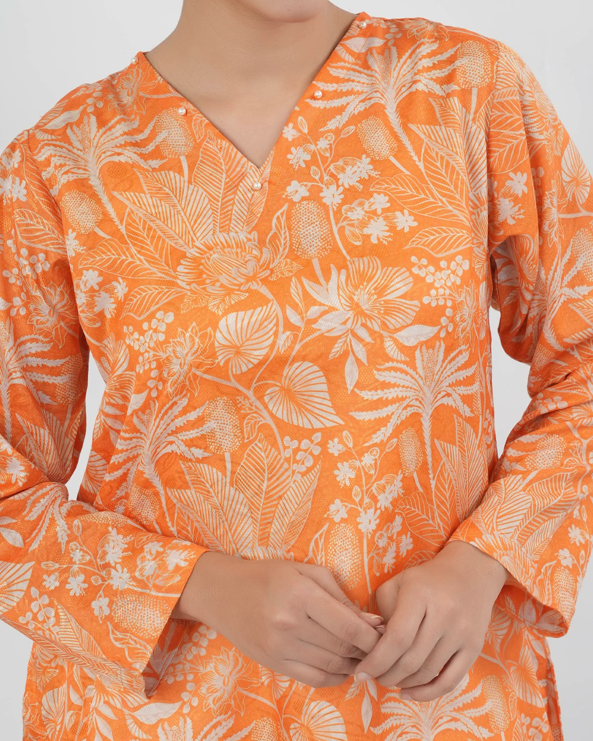 Valuables Women Printed Jacquard Kurti