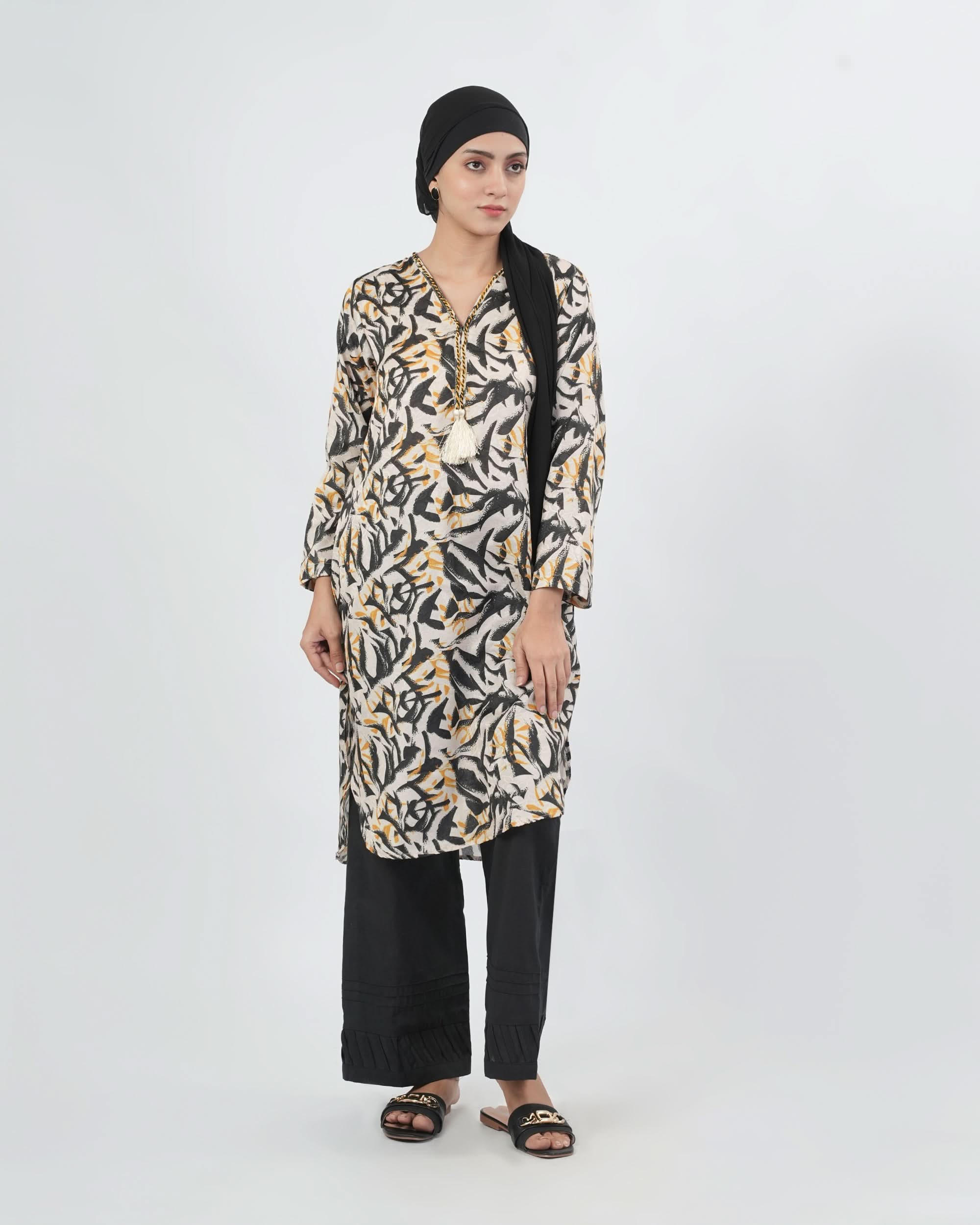 Valuables Women Printed Jacquard Kurti