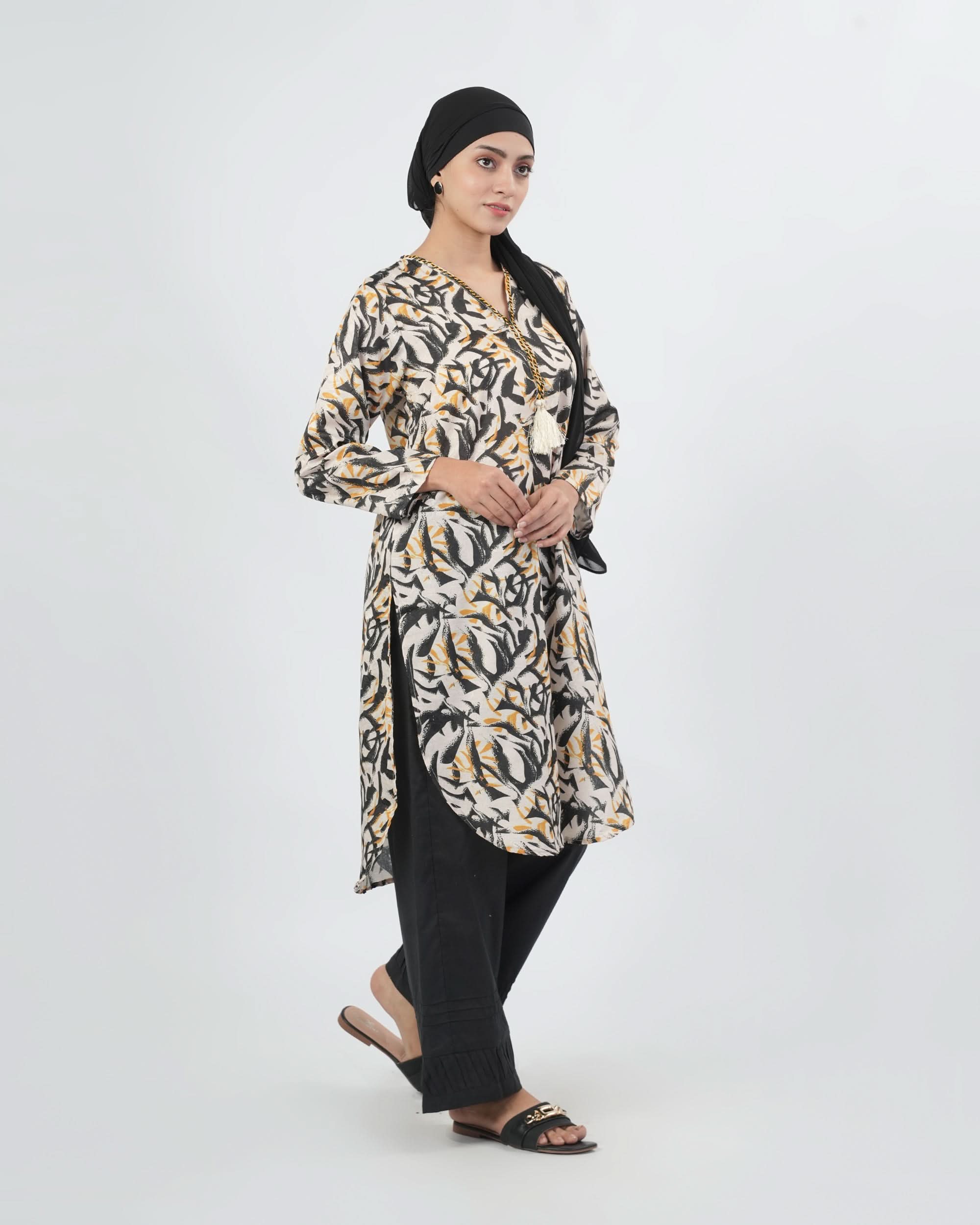 Valuables Women Printed Jacquard Kurti