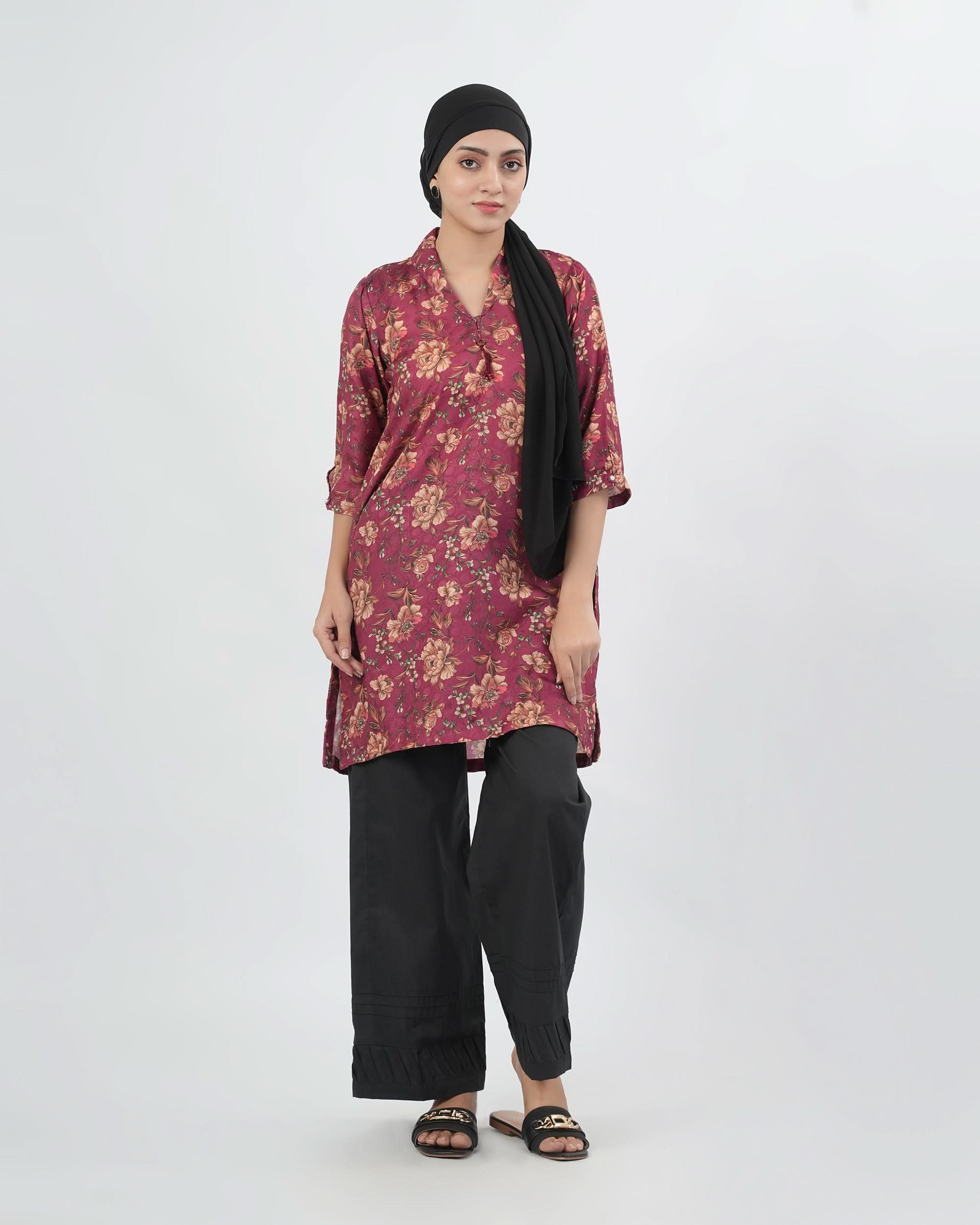 Valuables Women Printed Jacquard Kurti