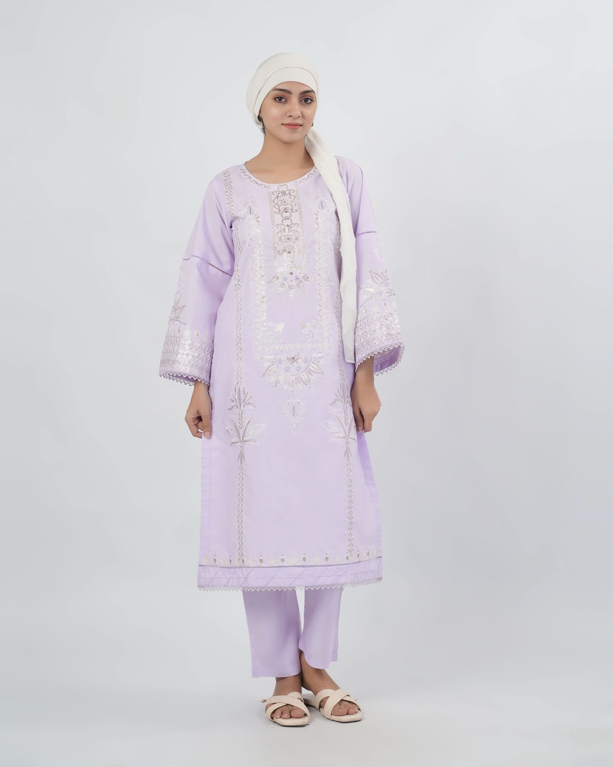 Valuables Women Embroidered 2PCS Suit