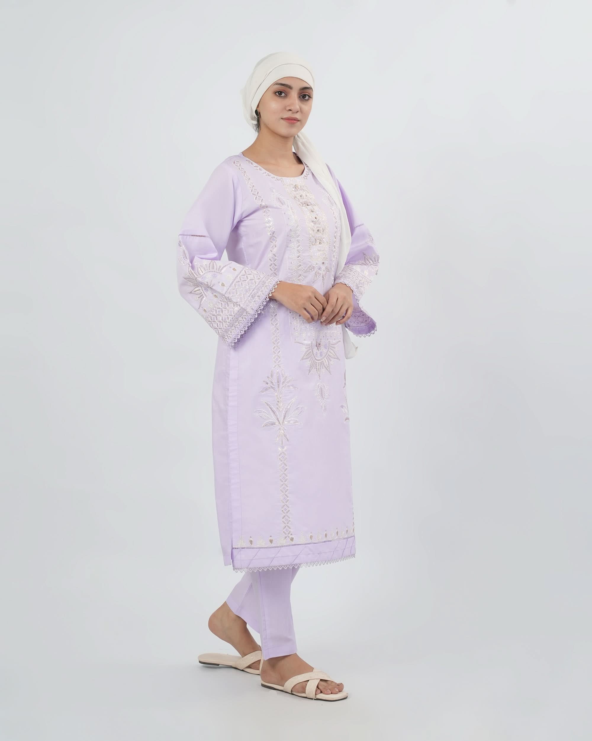 Valuables Women Embroidered 2PCS Suit