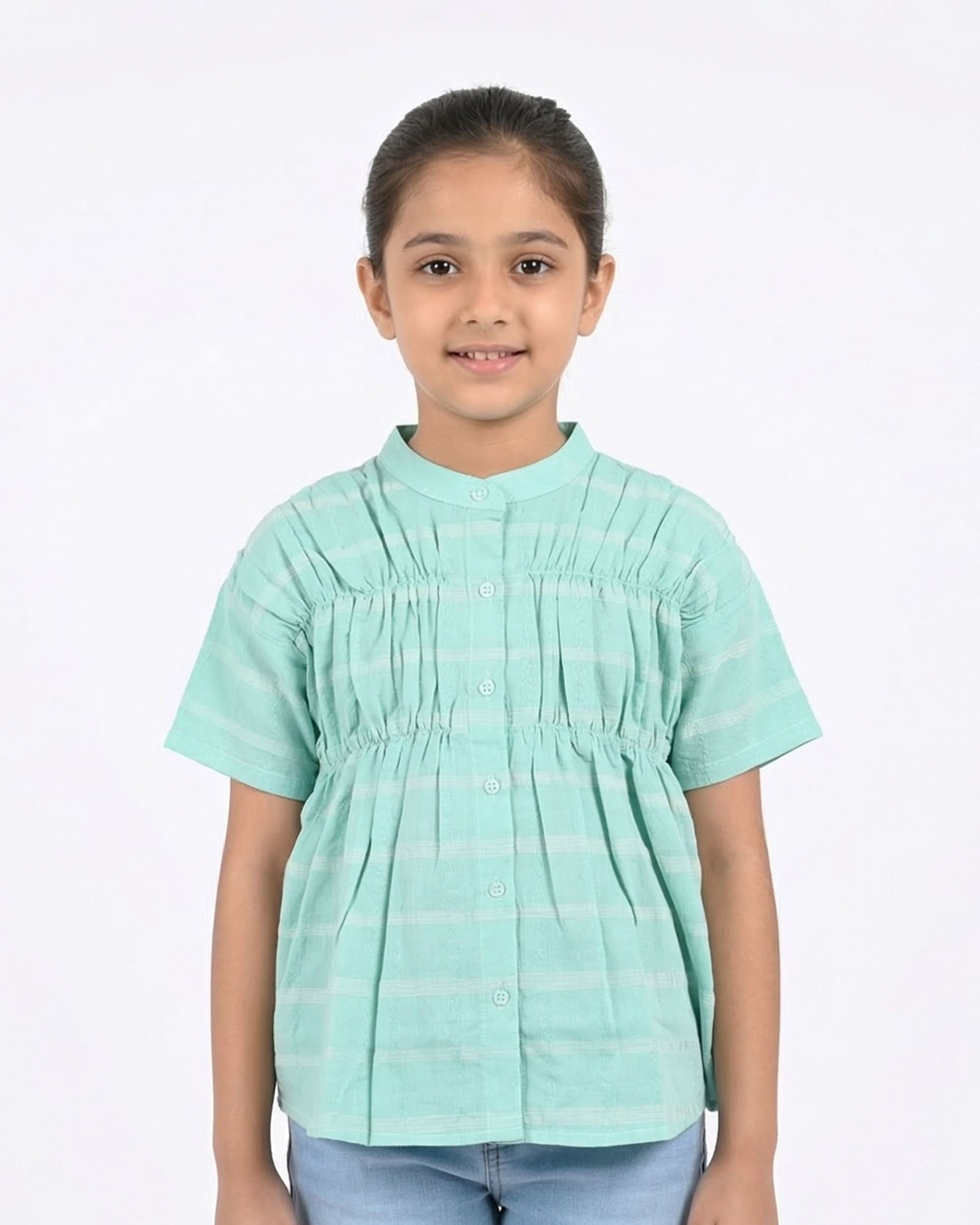 Eminent Girls Half Sleeves Woven Top