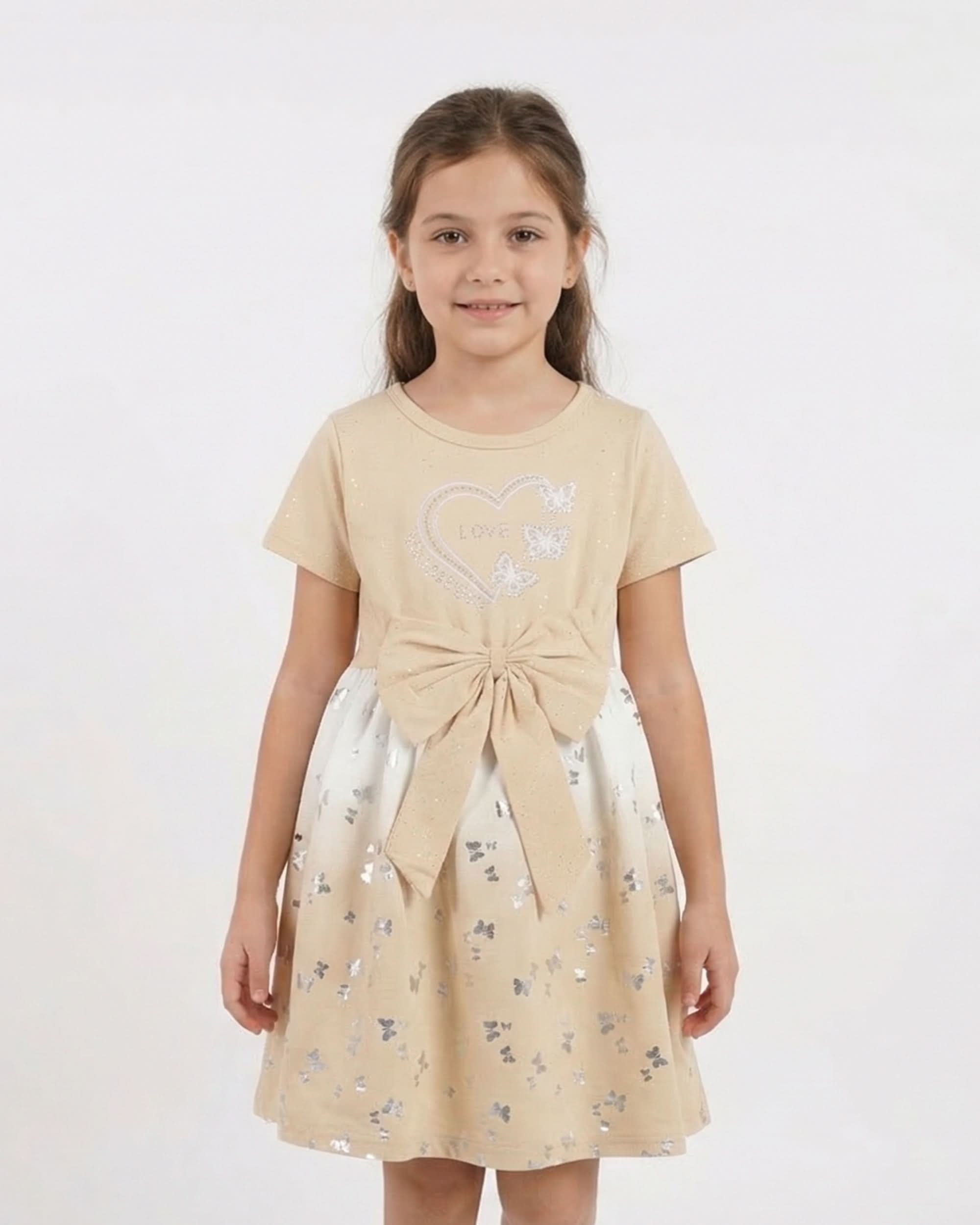 Girl’s Half Sleeves Frock