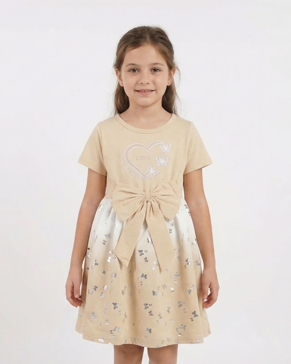 Girl’s Half Sleeves Frock