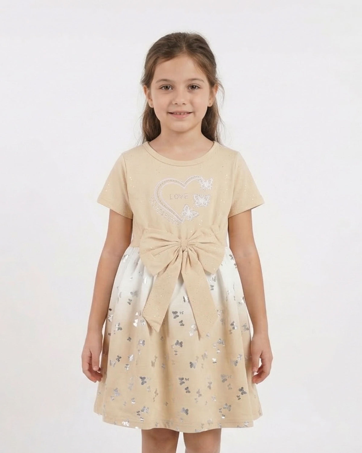 Girl’s Half Sleeves Frock