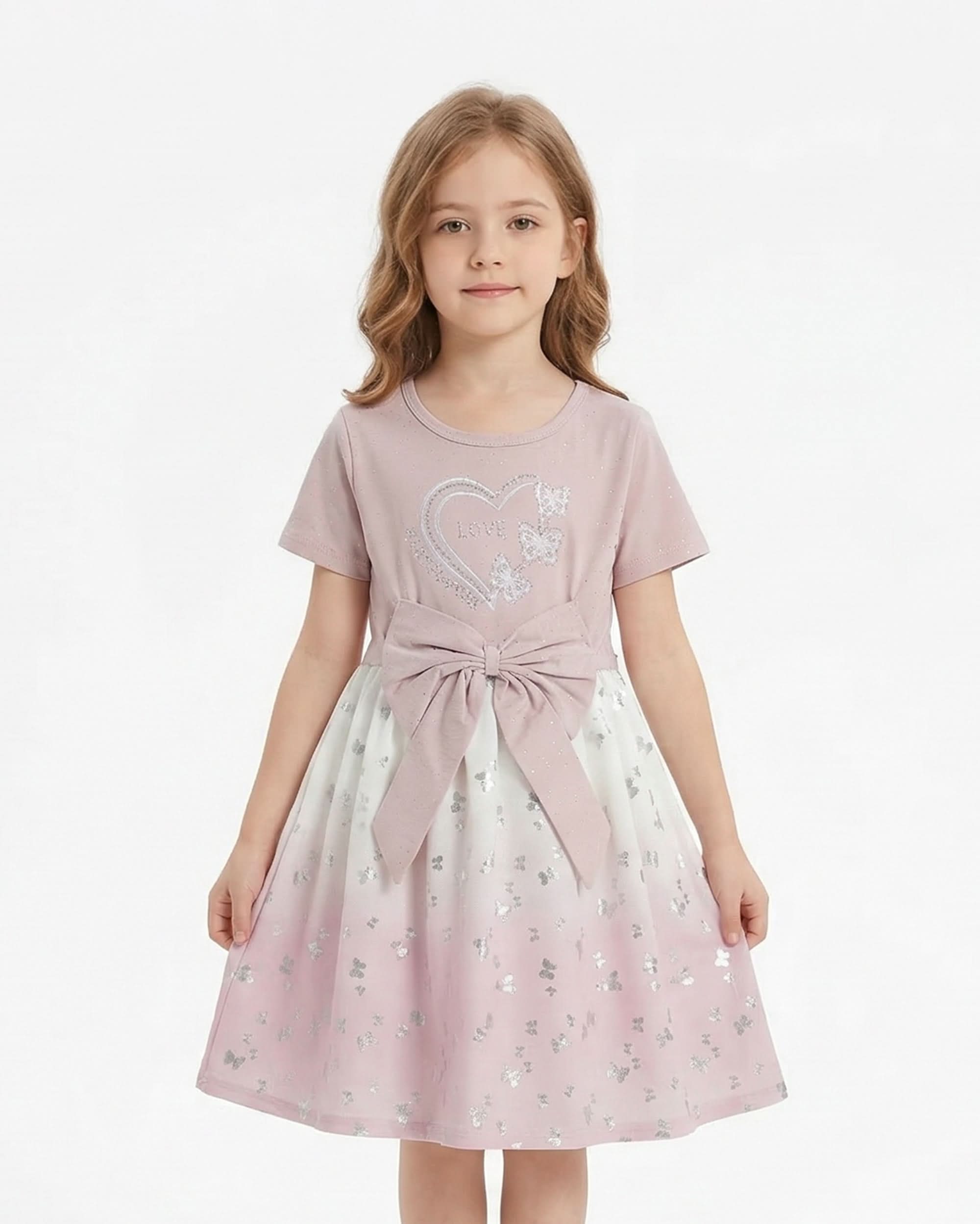 Girl’s Half Sleeves Frock