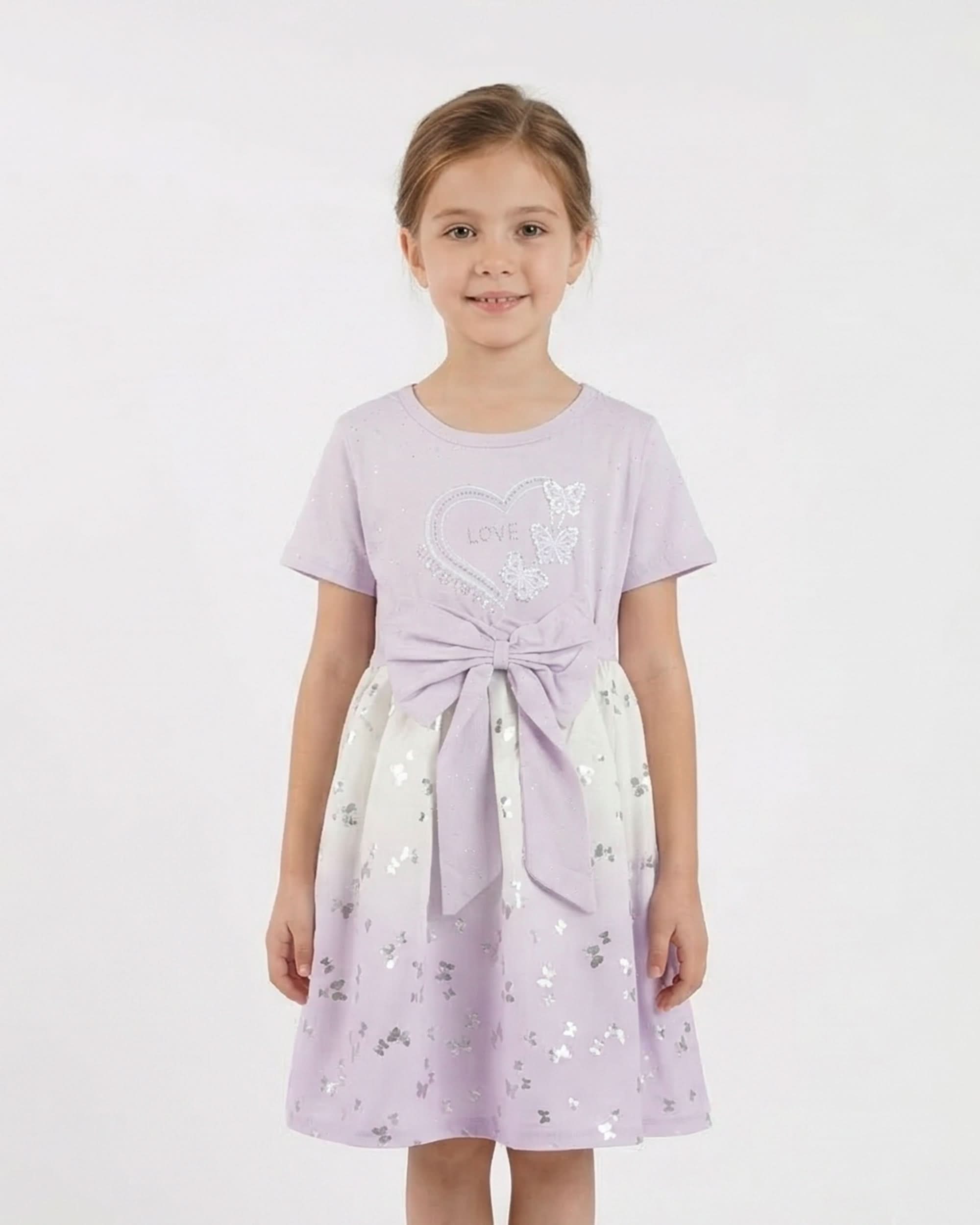 Girl’s Half Sleeves Frock