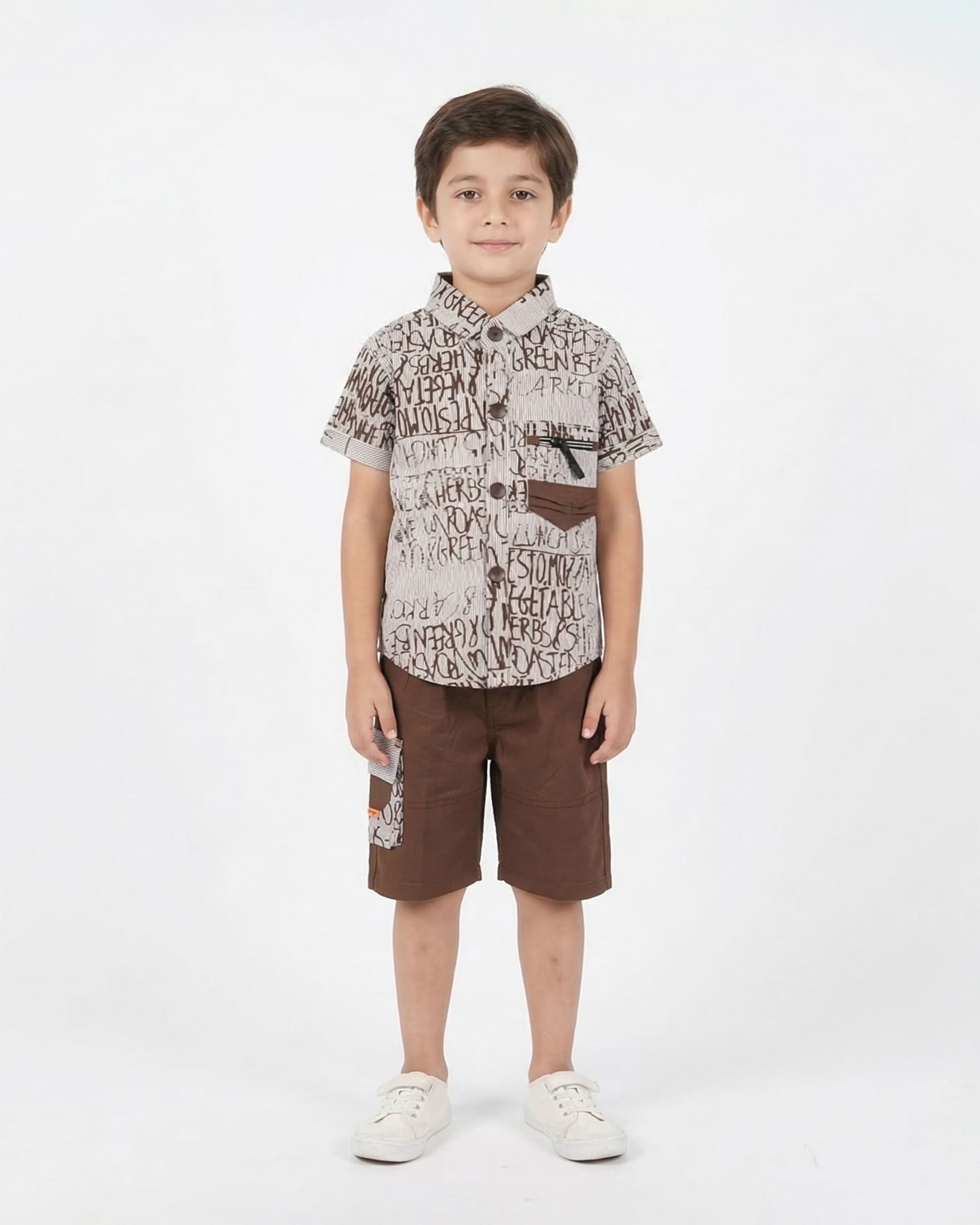 Boys Half Sleeves Short Suit