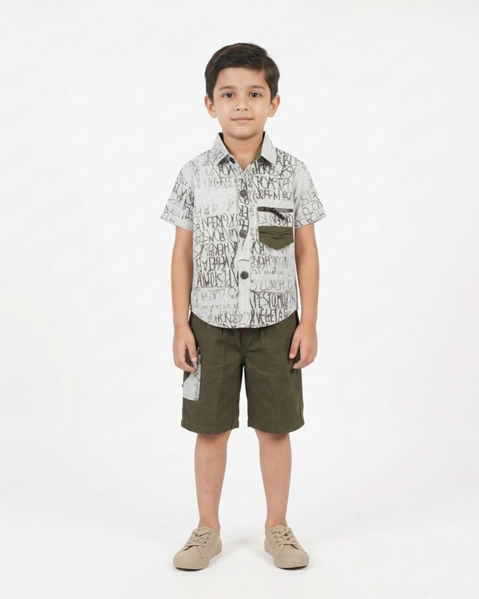 Boys Half Sleeves Short Suit
