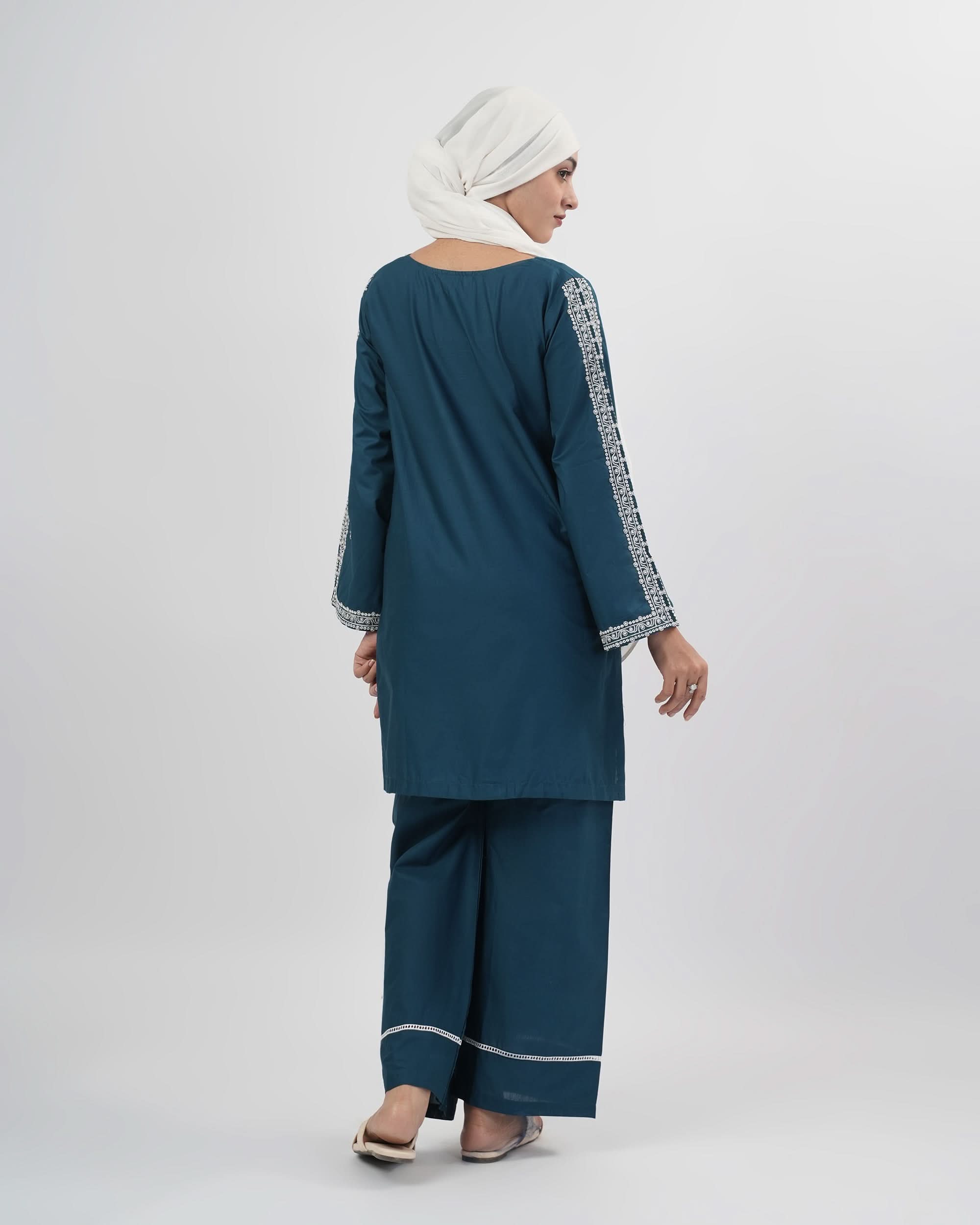 Valuables Women Embroidered 2Pcs Suit