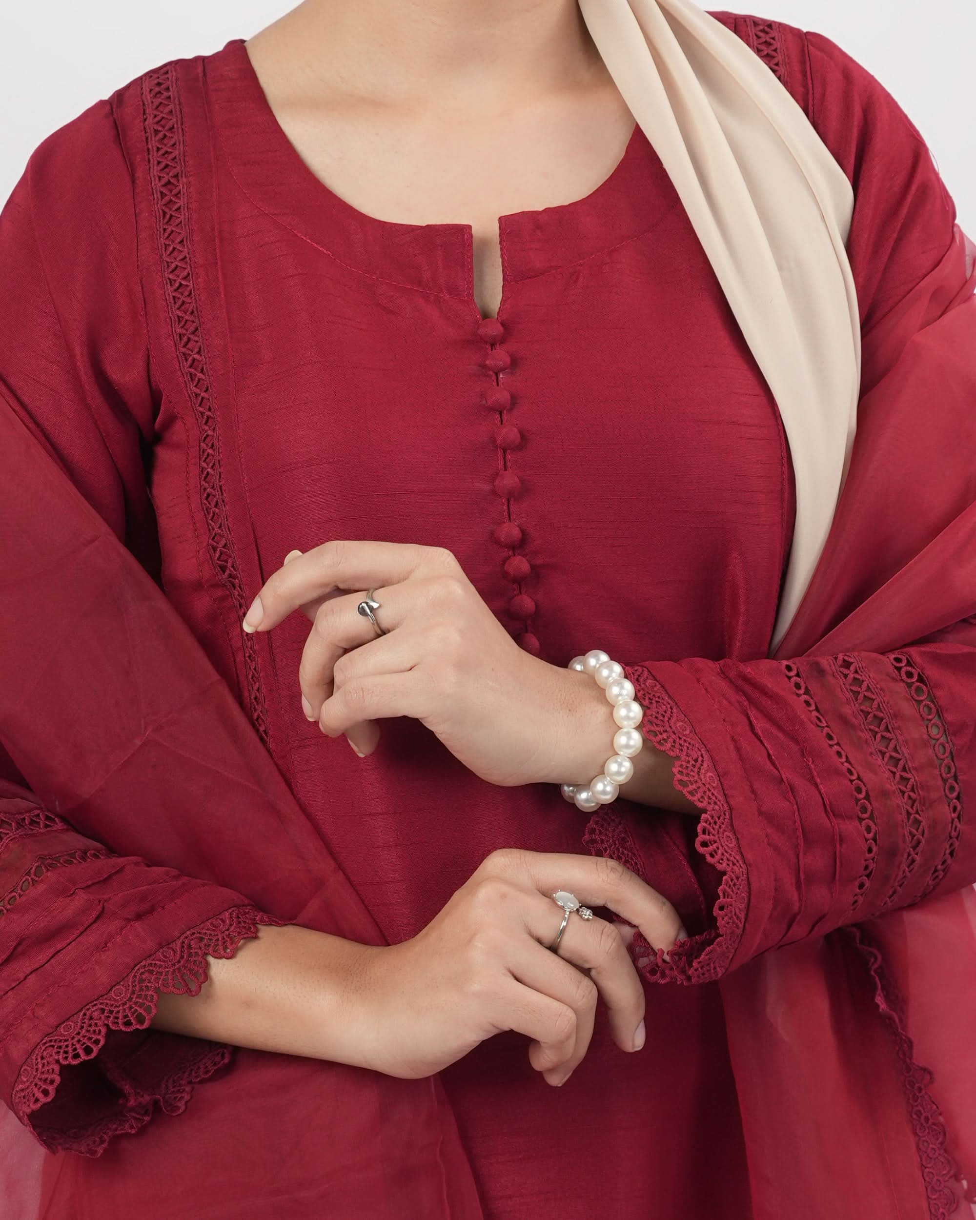 Valuables Women Raw Silk 3Pcs Suit