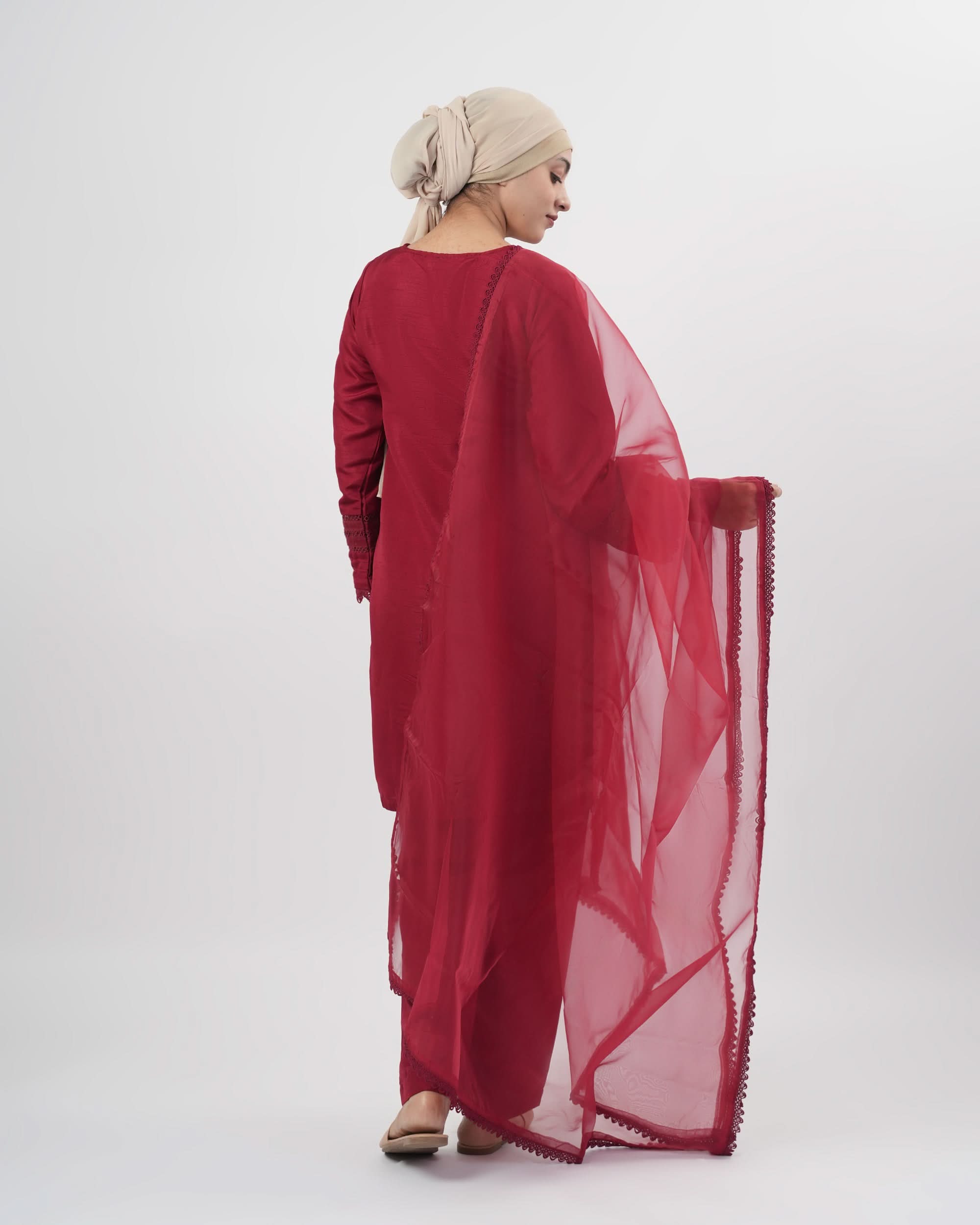 Valuables Women Raw Silk 3Pcs Suit