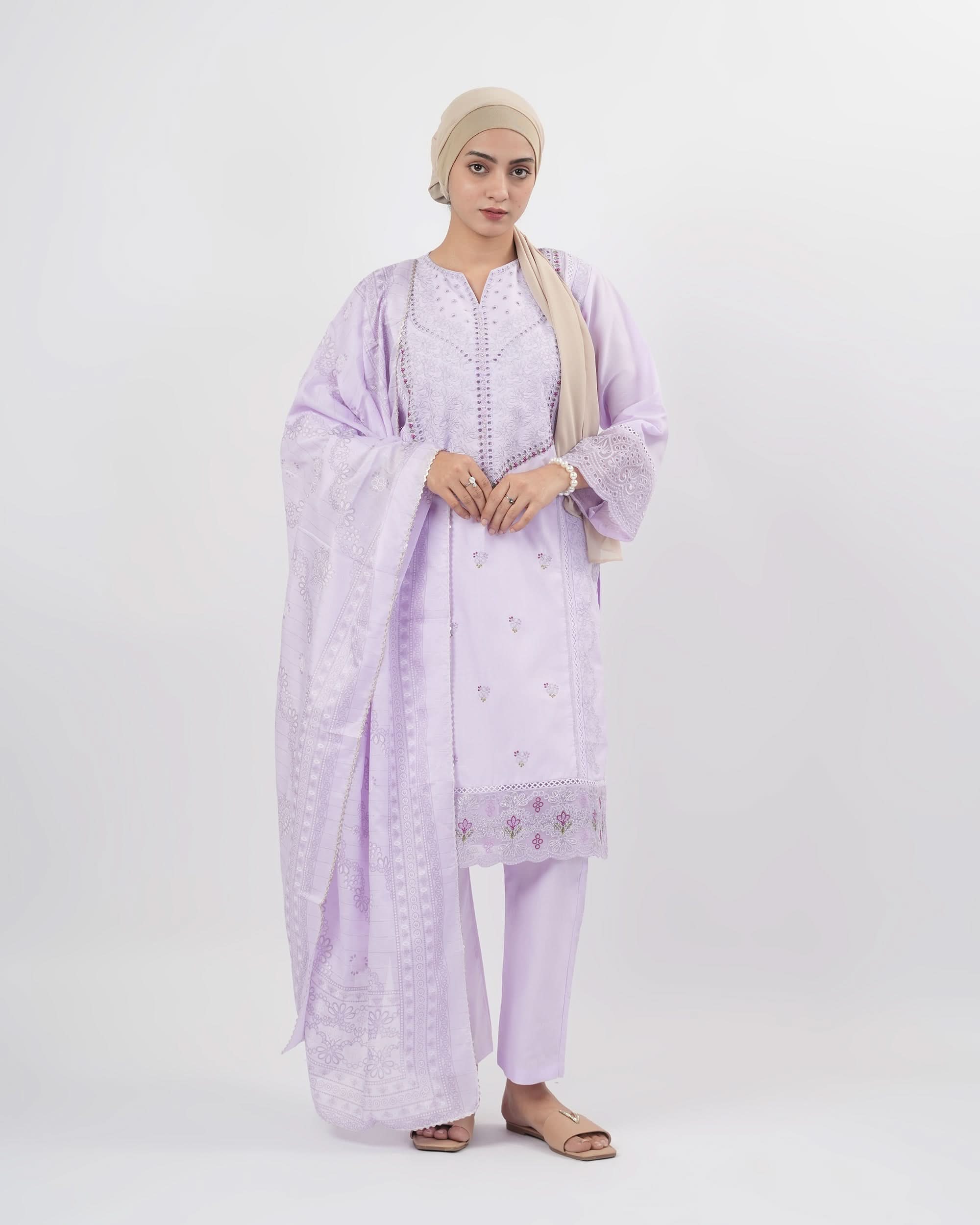 Valuables Women Embroidered 3Pcs Suit