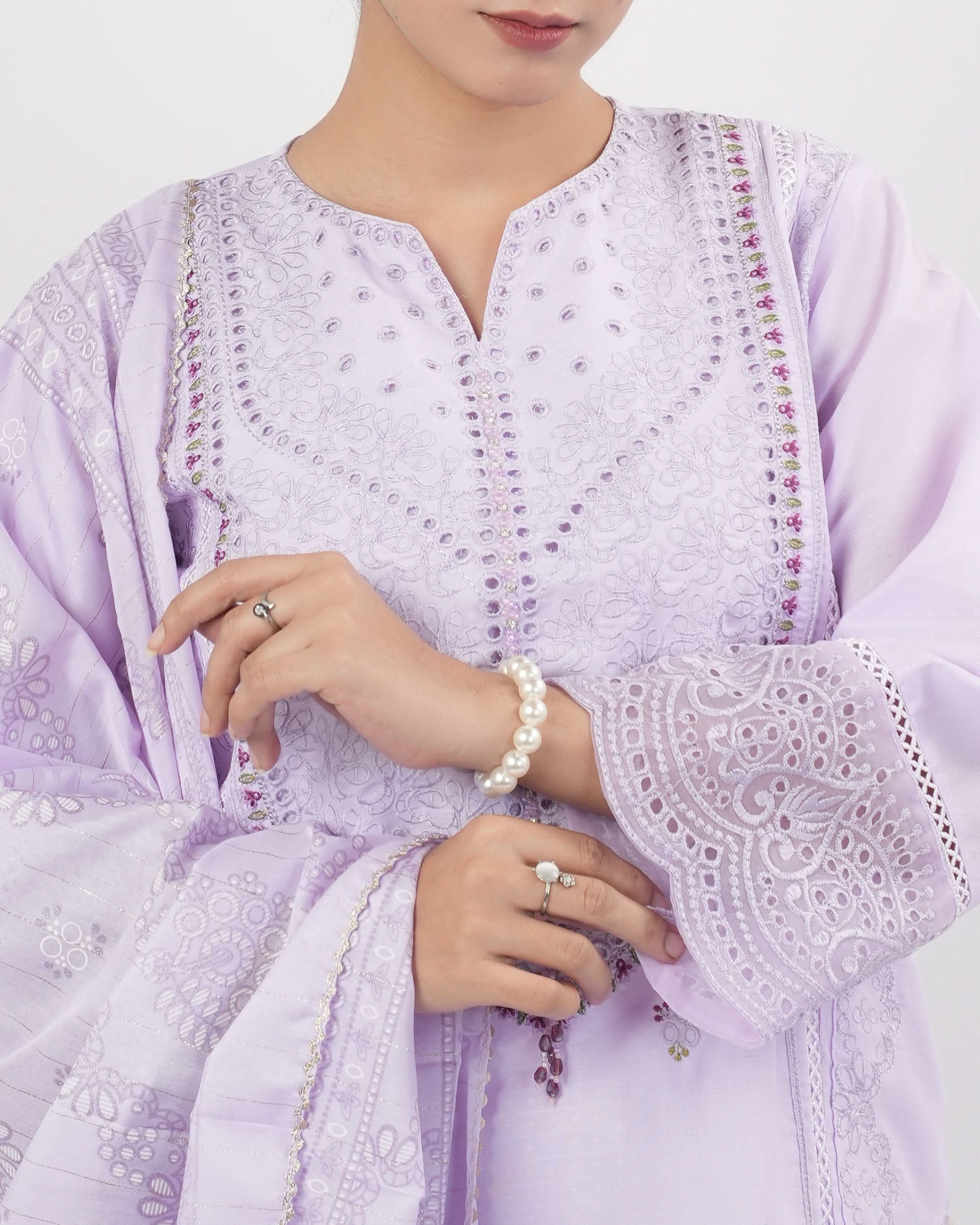 Valuables Women Embroidered 3Pcs Suit
