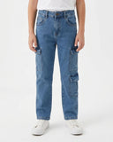 Boys Denim Cargo Pant