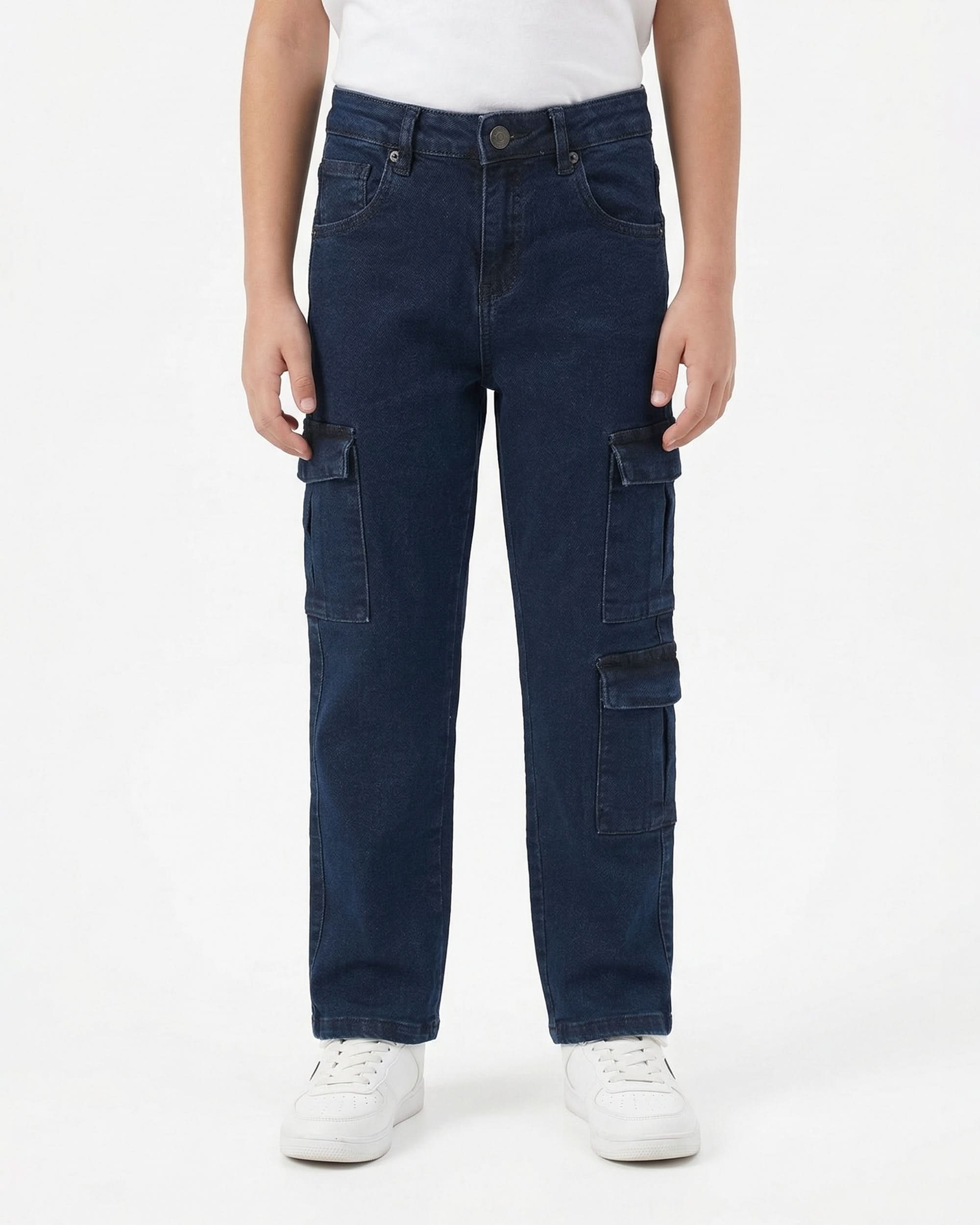 Boys Denim Cargo Pant