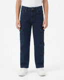 Boys Denim Cargo Pant