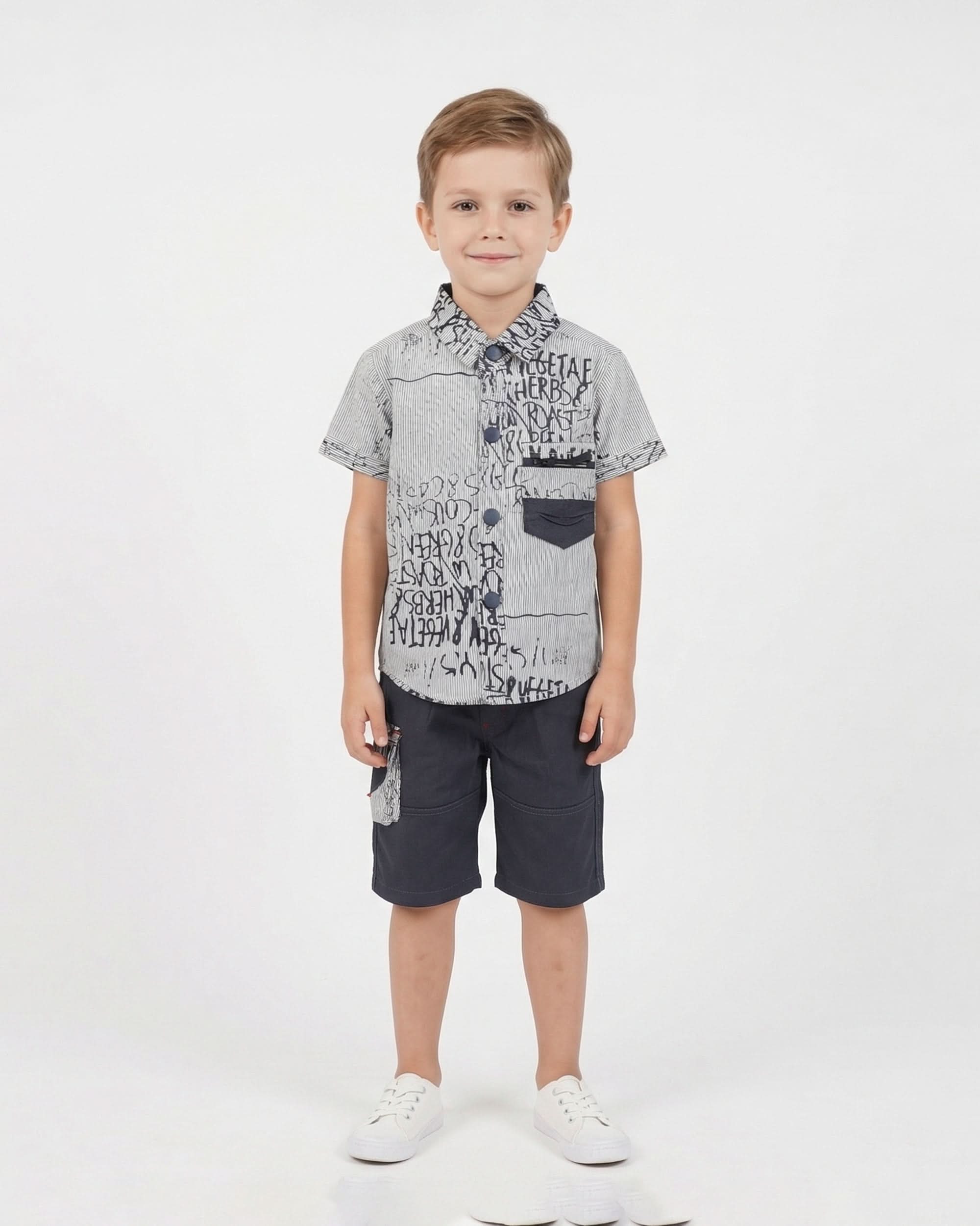 Boys Half Sleeves Short Suit