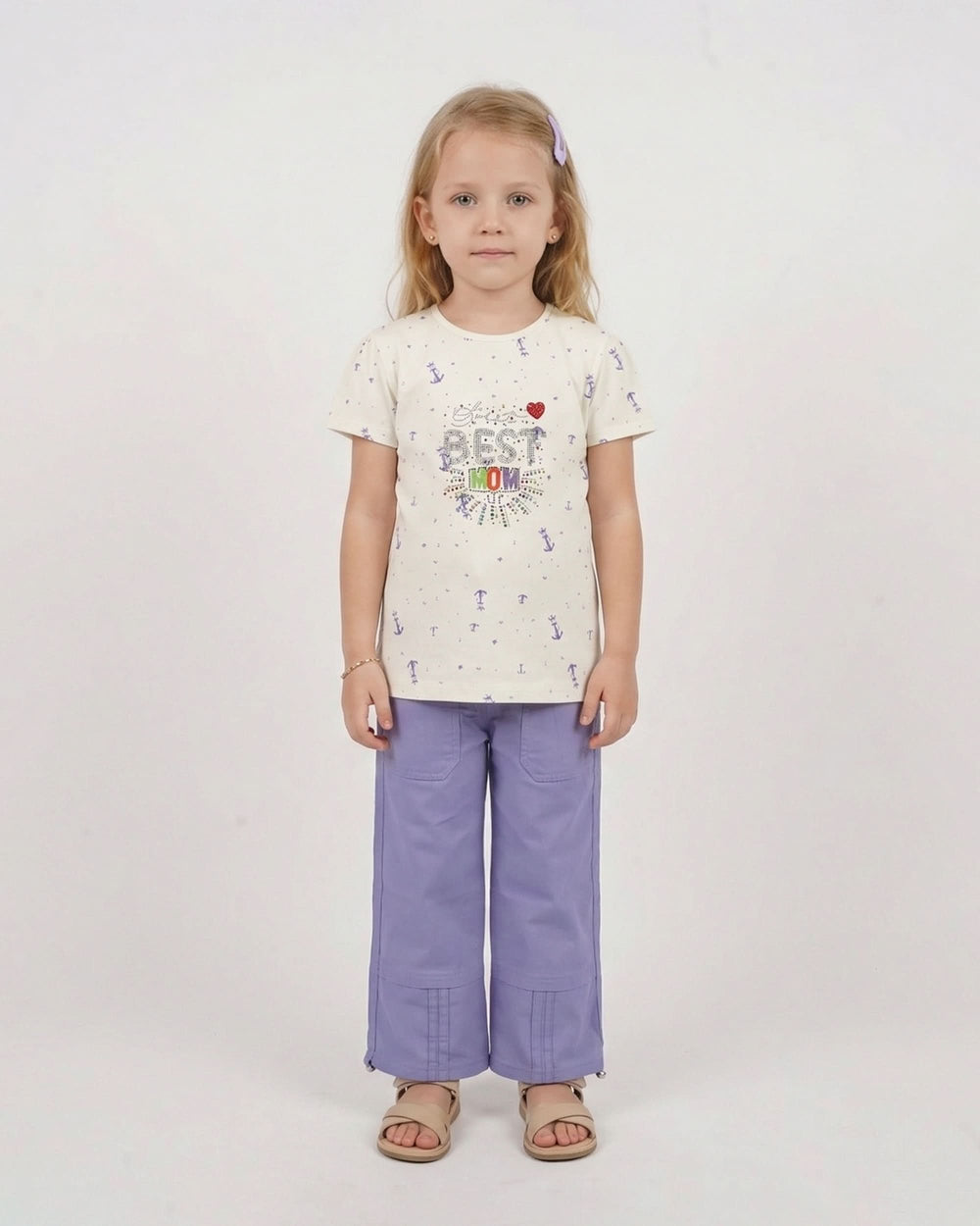 Girls Half Sleeves Suit