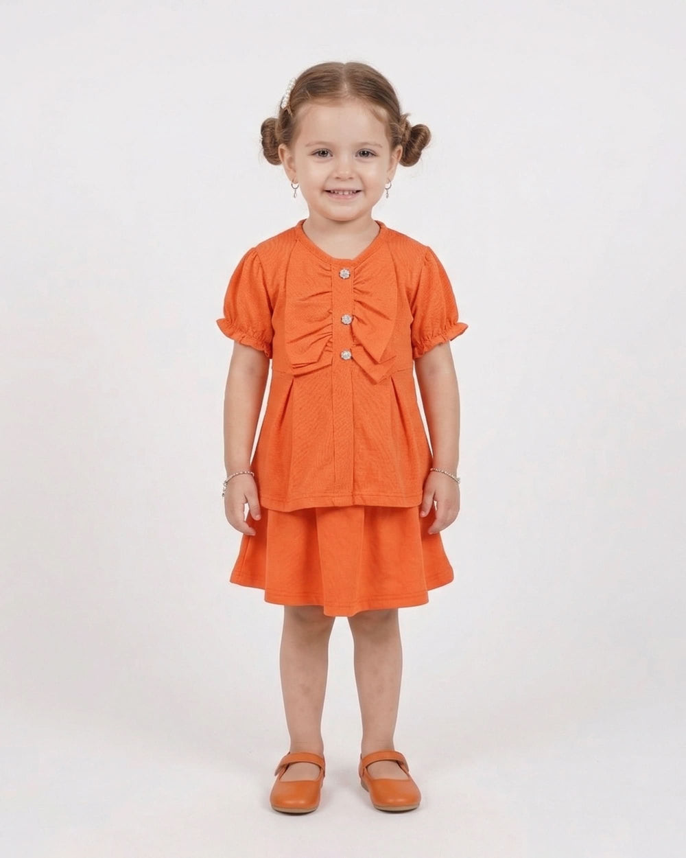 Valuables Girl’s Half Sleeves Skirt Suit