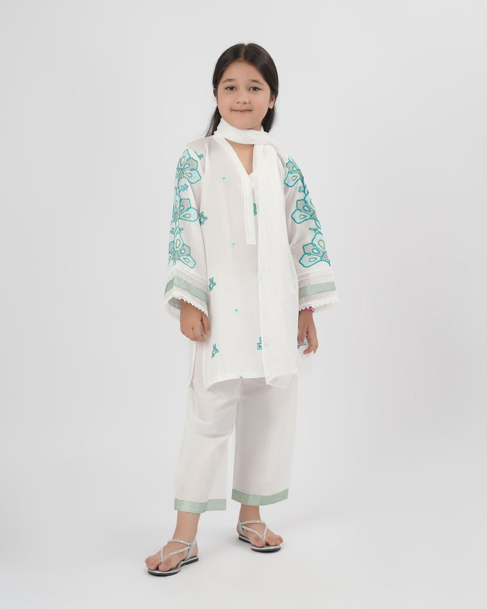 Girl’s Embroidered 2Pc Suit