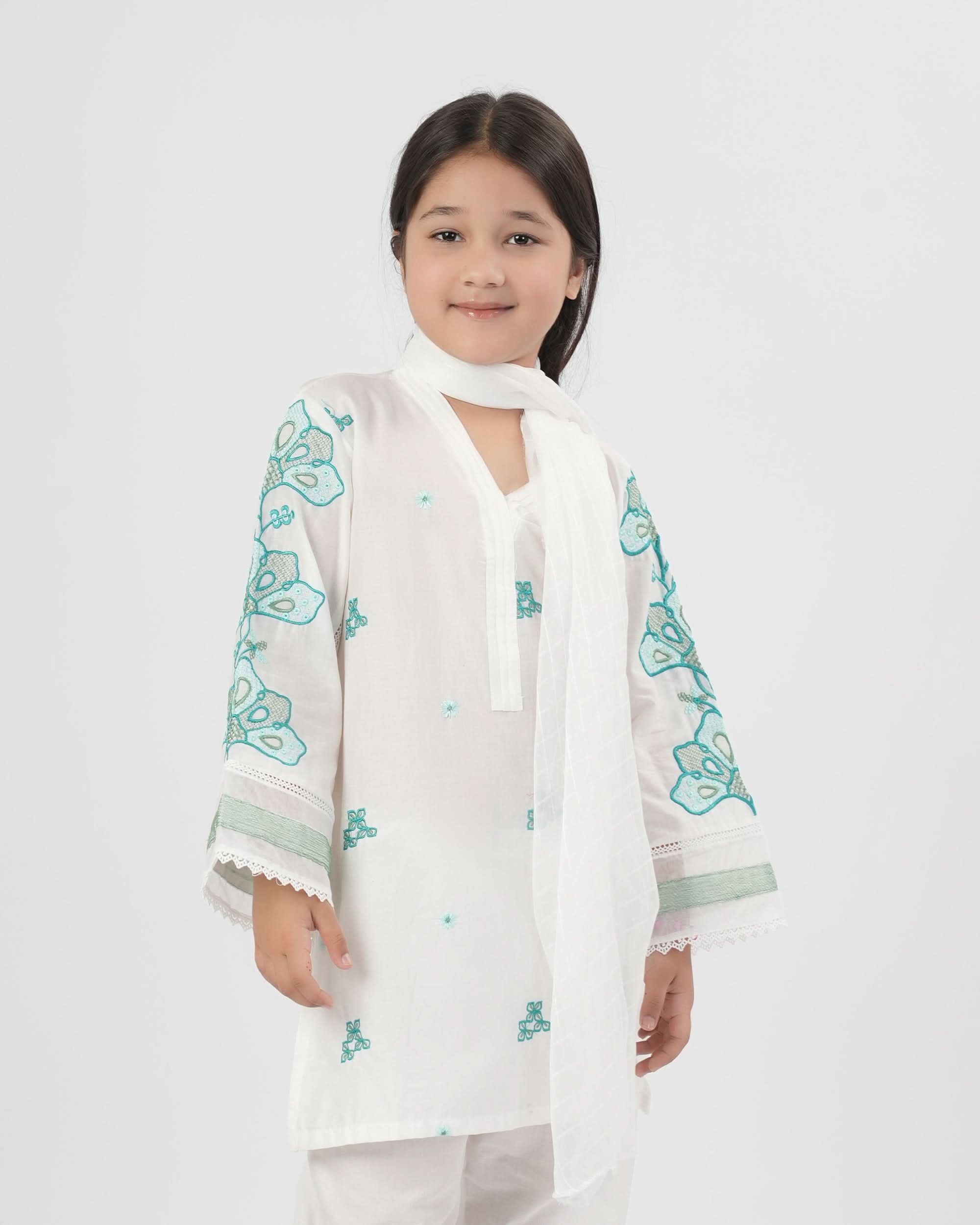 Girl’s Embroidered 2Pc Suit