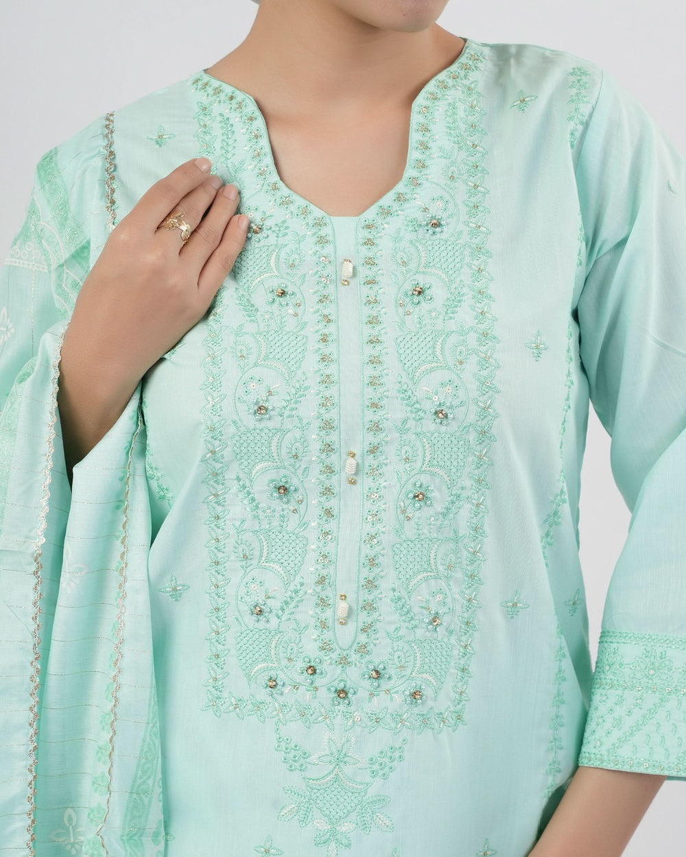 Valuables Women Embroidered 3Pcs Suit