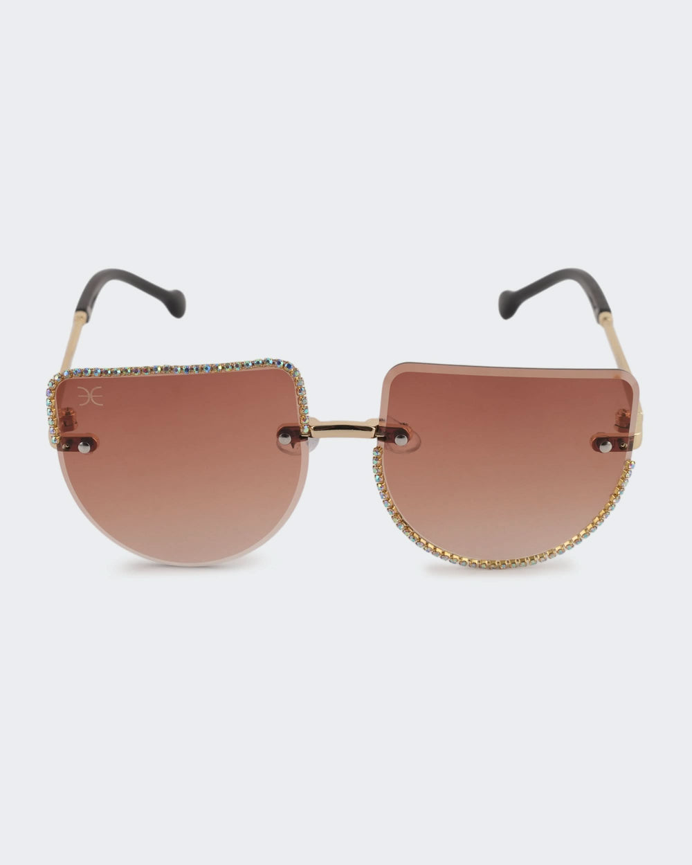 Eminent Rimless Square Rhinestone Sunglasses