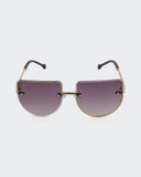 Eminent Rimless Square Rhinestone Sunglasses