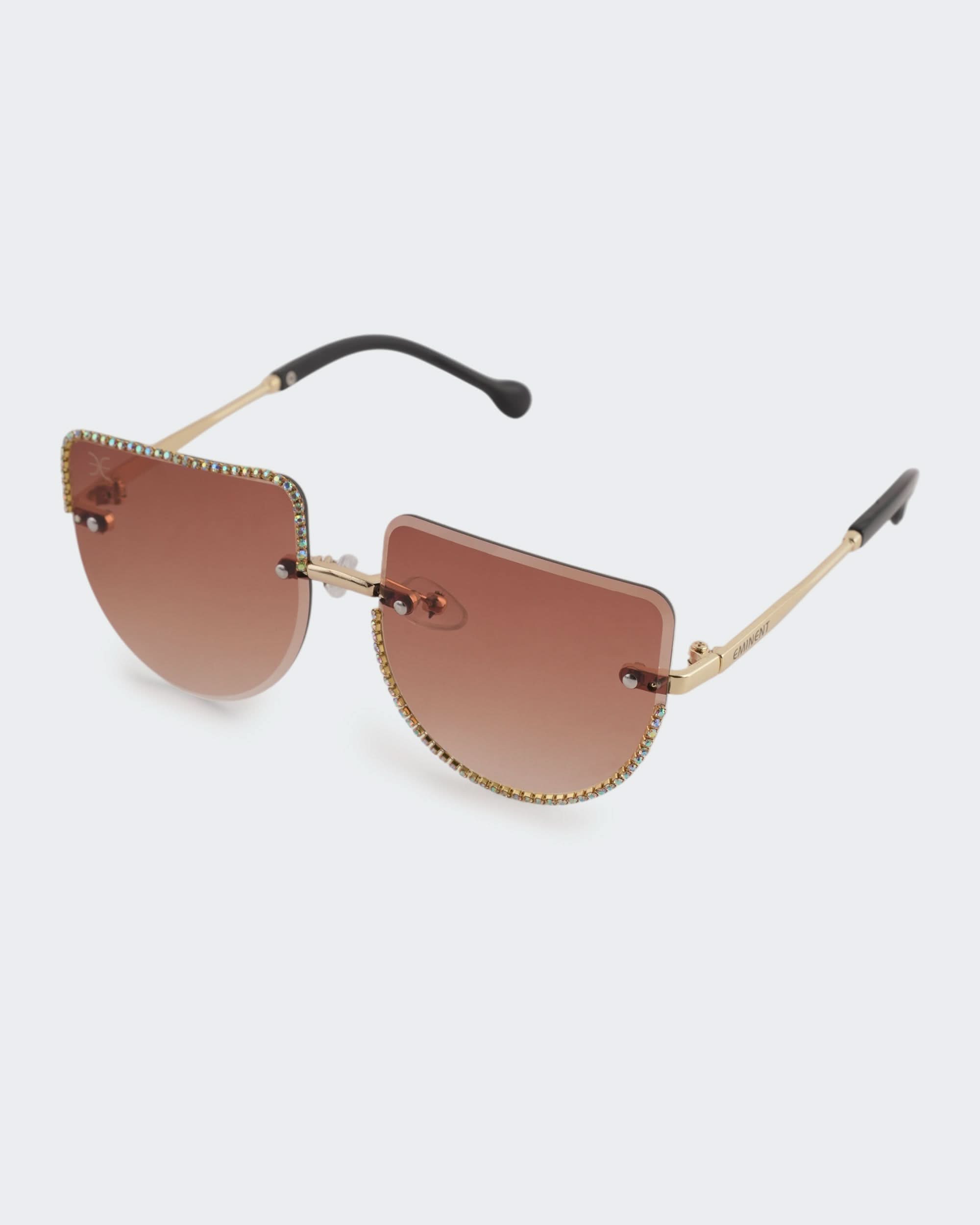 Eminent Rimless Square Rhinestone Sunglasses