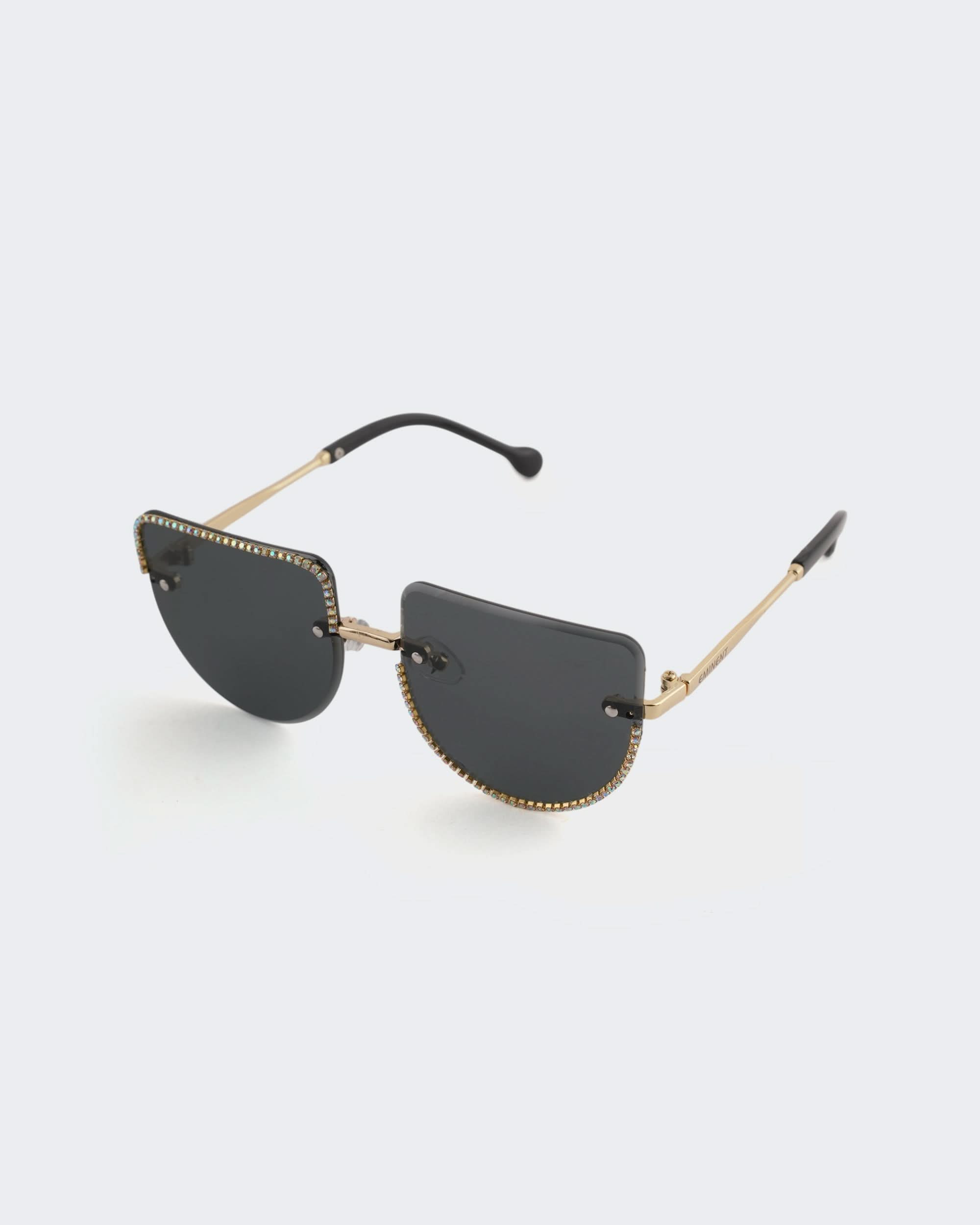 Eminent Rimless Square Rhinestone Sunglasses