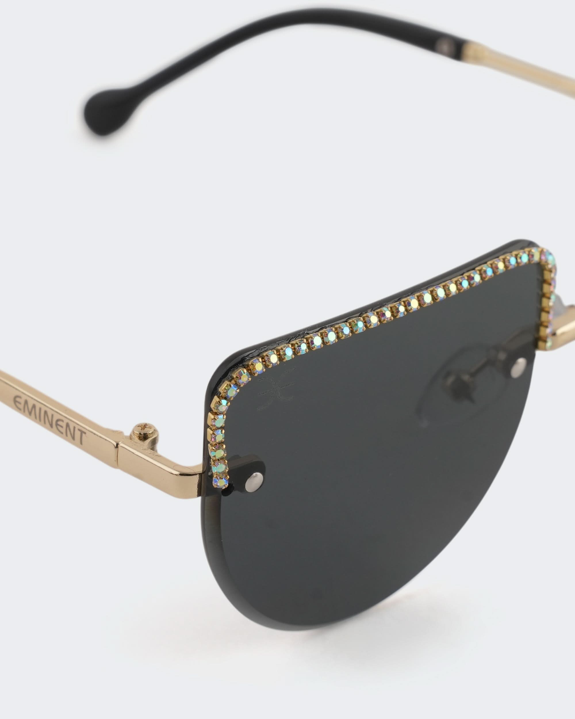 Eminent Rimless Square Rhinestone Sunglasses