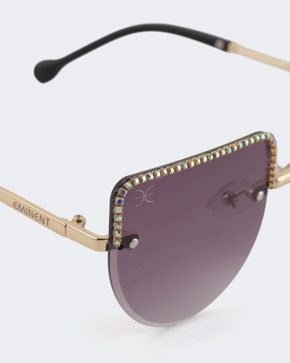 Eminent Rimless Square Rhinestone Sunglasses