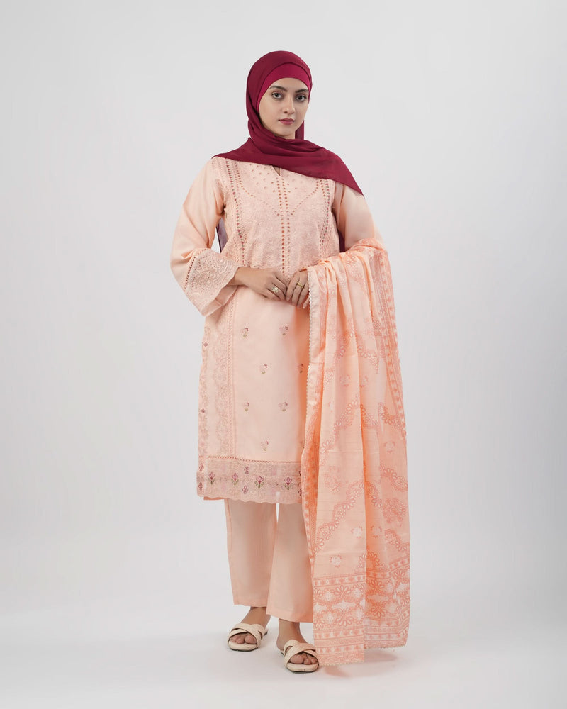Valuables Women Embroidered 3Pcs Suit