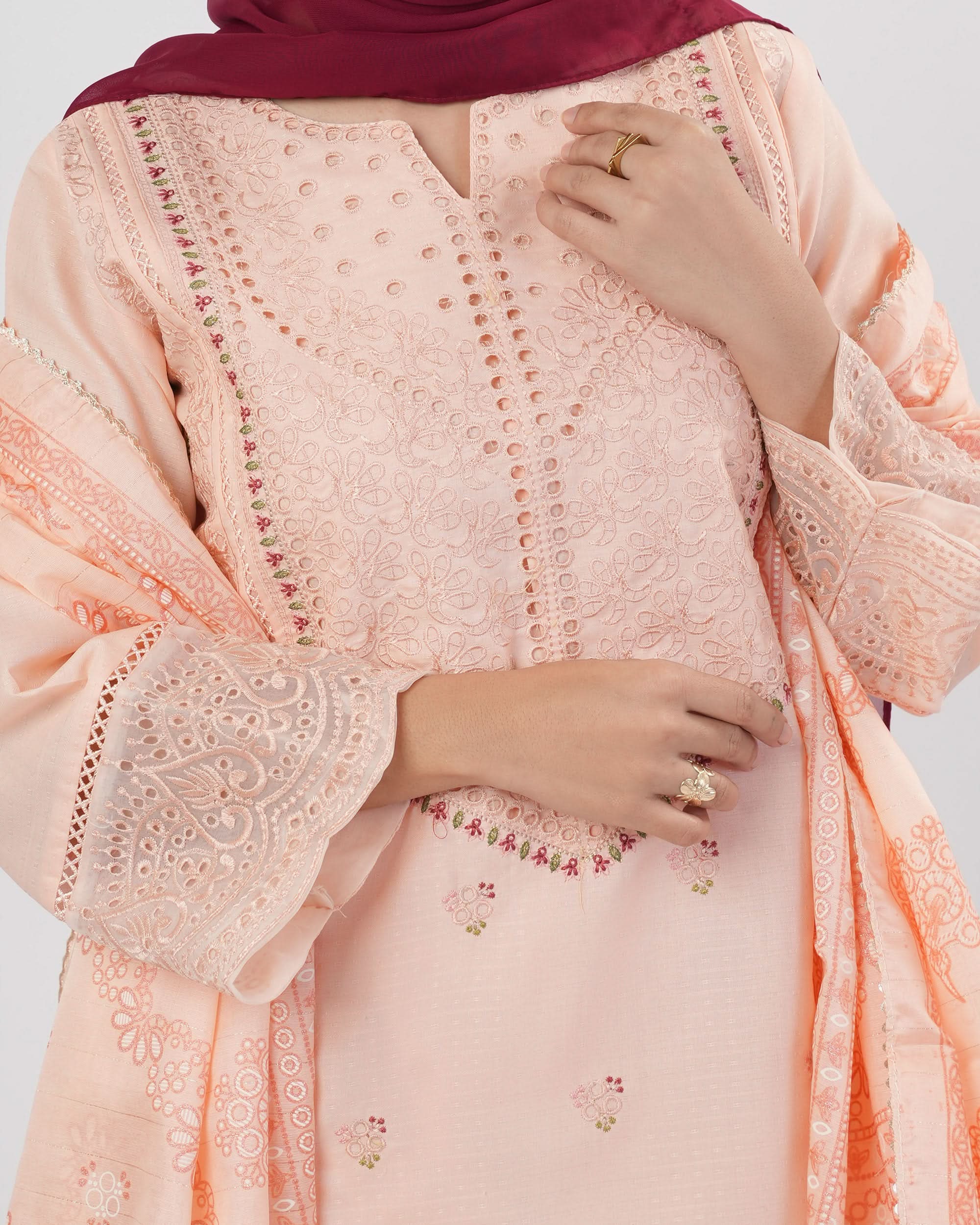 Valuables Women Embroidered 3Pcs Suit