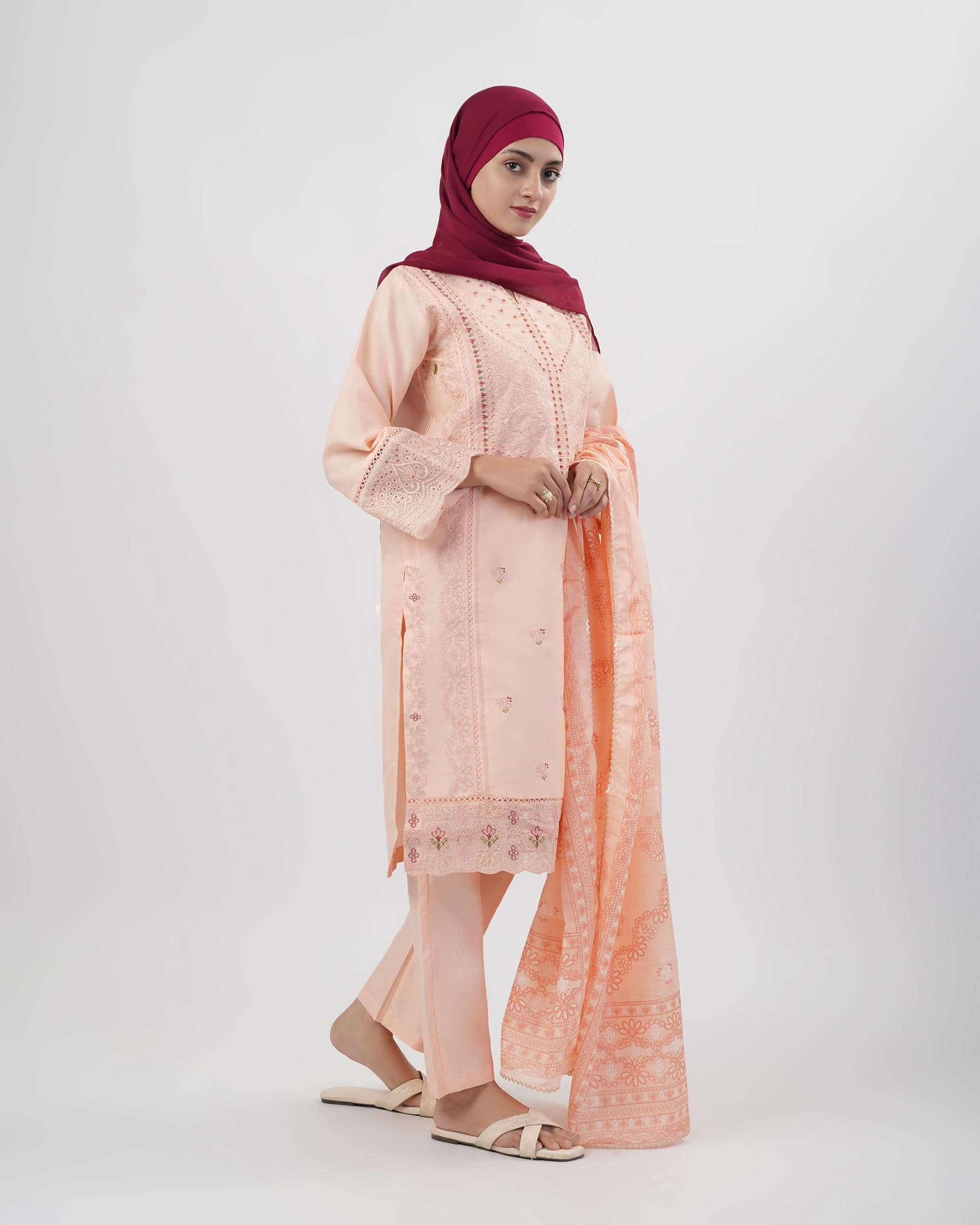 Valuables Women Embroidered 3Pcs Suit