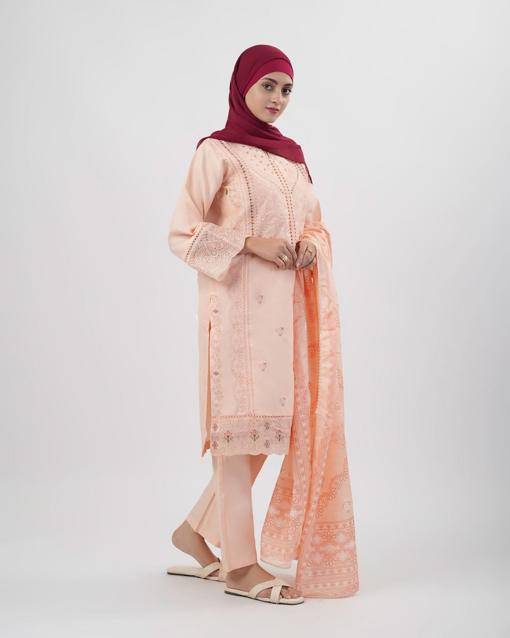 Valuables Women Embroidered 3Pcs Suit