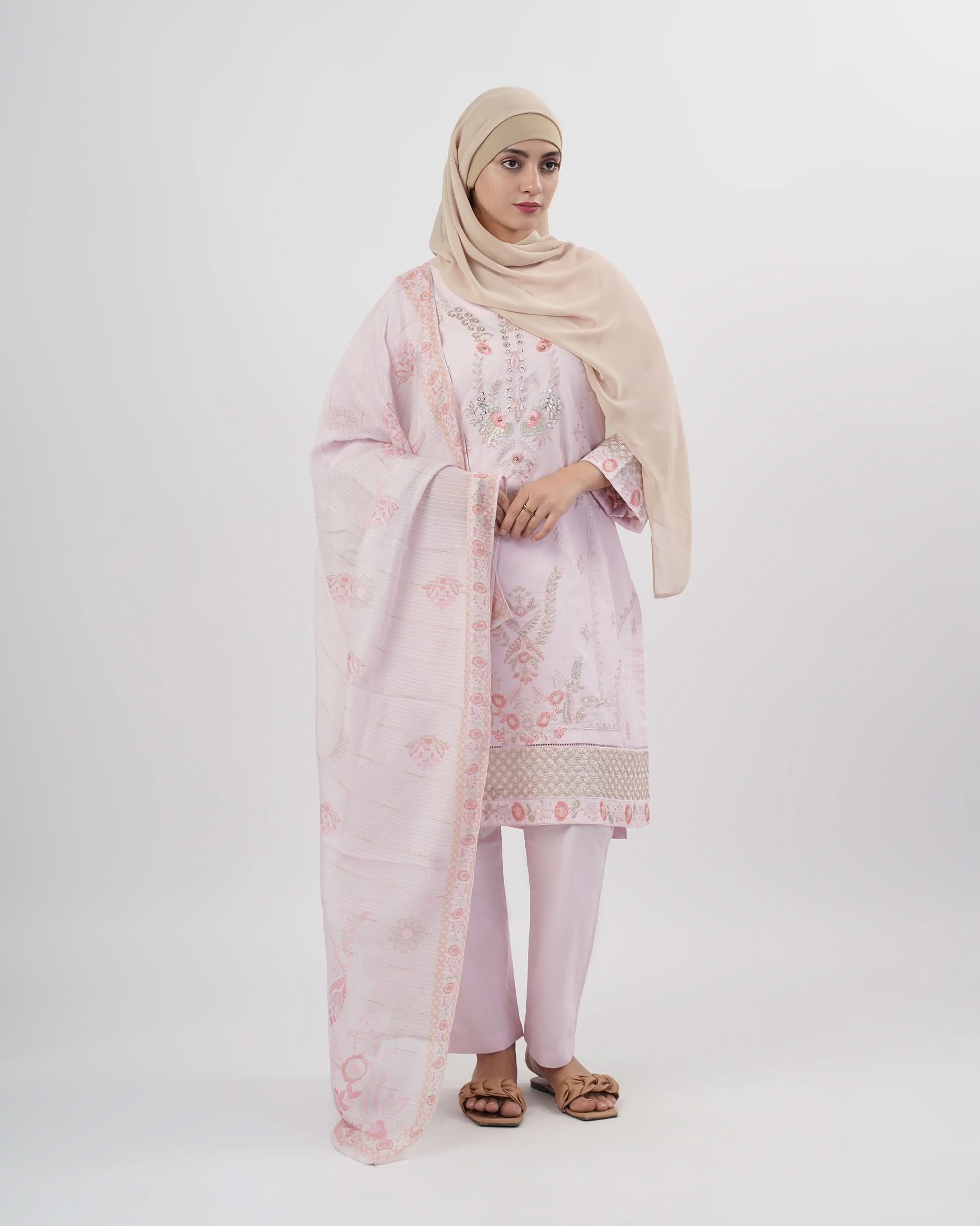 Valuables Women Embroidered 3Pcs Suit