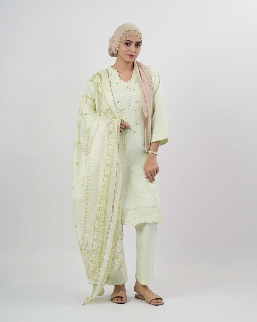 Valuables Women Embroidered 3Pcs Suit