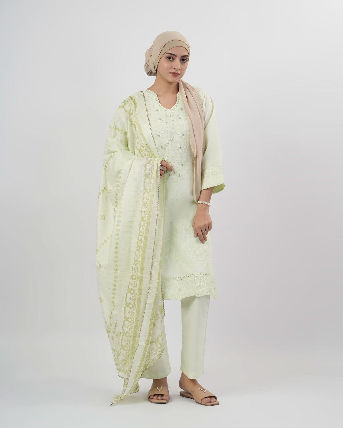 Valuables Women Embroidered 3Pcs Suit