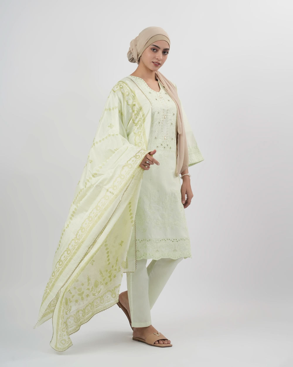 Valuables Women Embroidered 3Pcs Suit