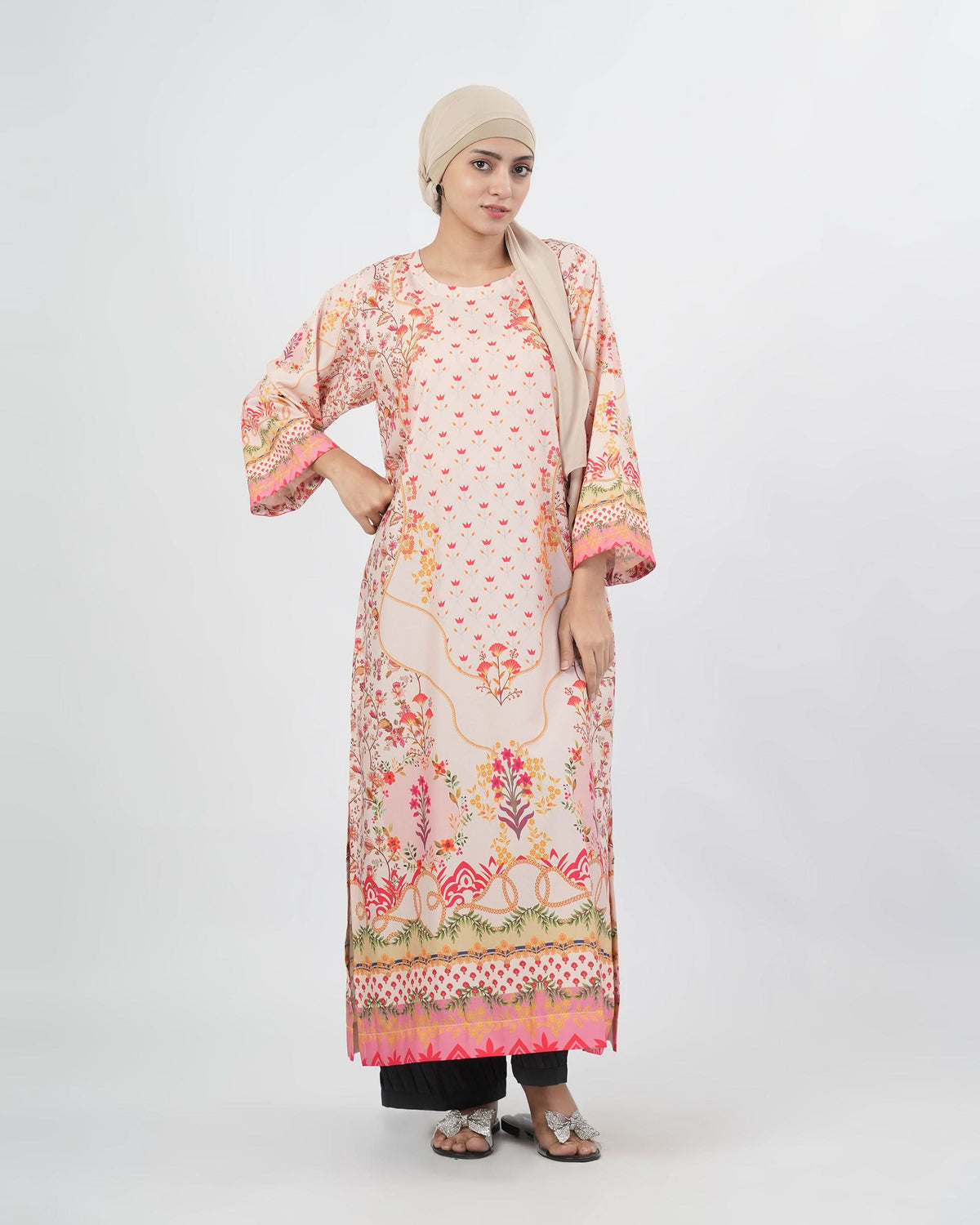 Valuables Women Silk Printed Kaftan