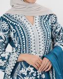 Valuables Women Chiffon Embroidered 3-Piece Suit