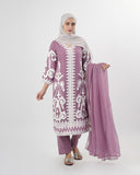 Valuables Women’s Embroidered Chiffon 3Pcs Suit