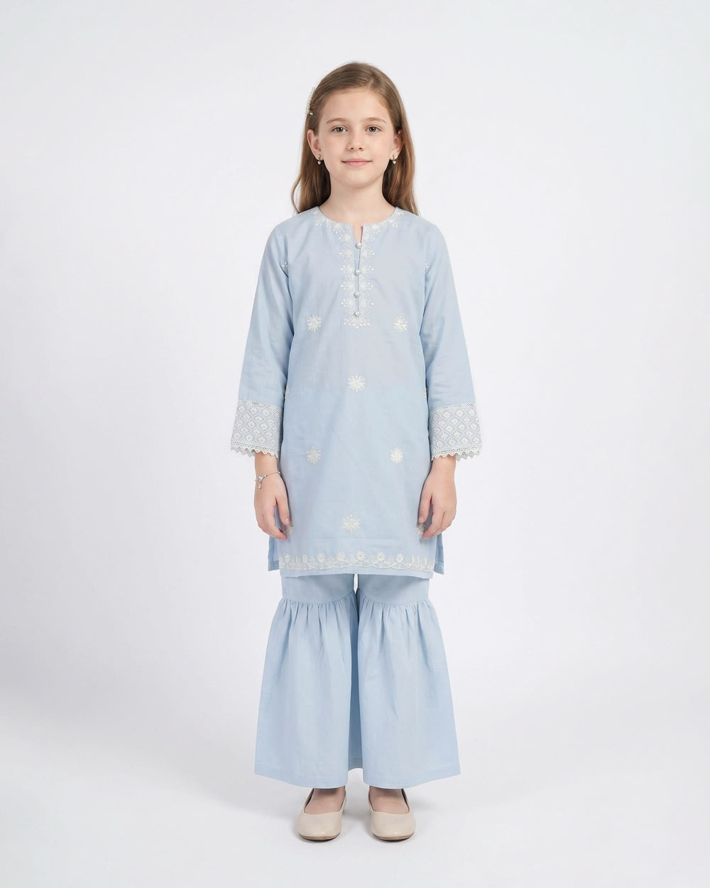 Girl’s Embroidered 2Pc Suit
