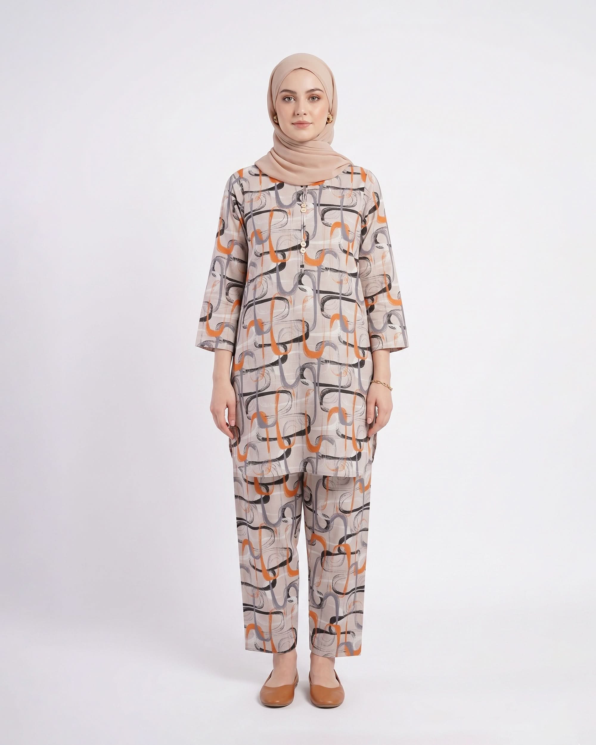 Valuables Women Slub Printed 2Pcs Suit