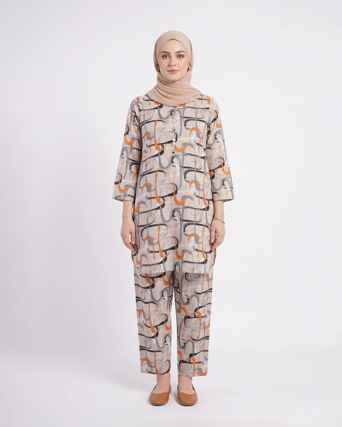 Valuables Women Slub Printed 2Pcs Suit