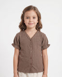 Eminent Girl's Solid Textured T-Shirt